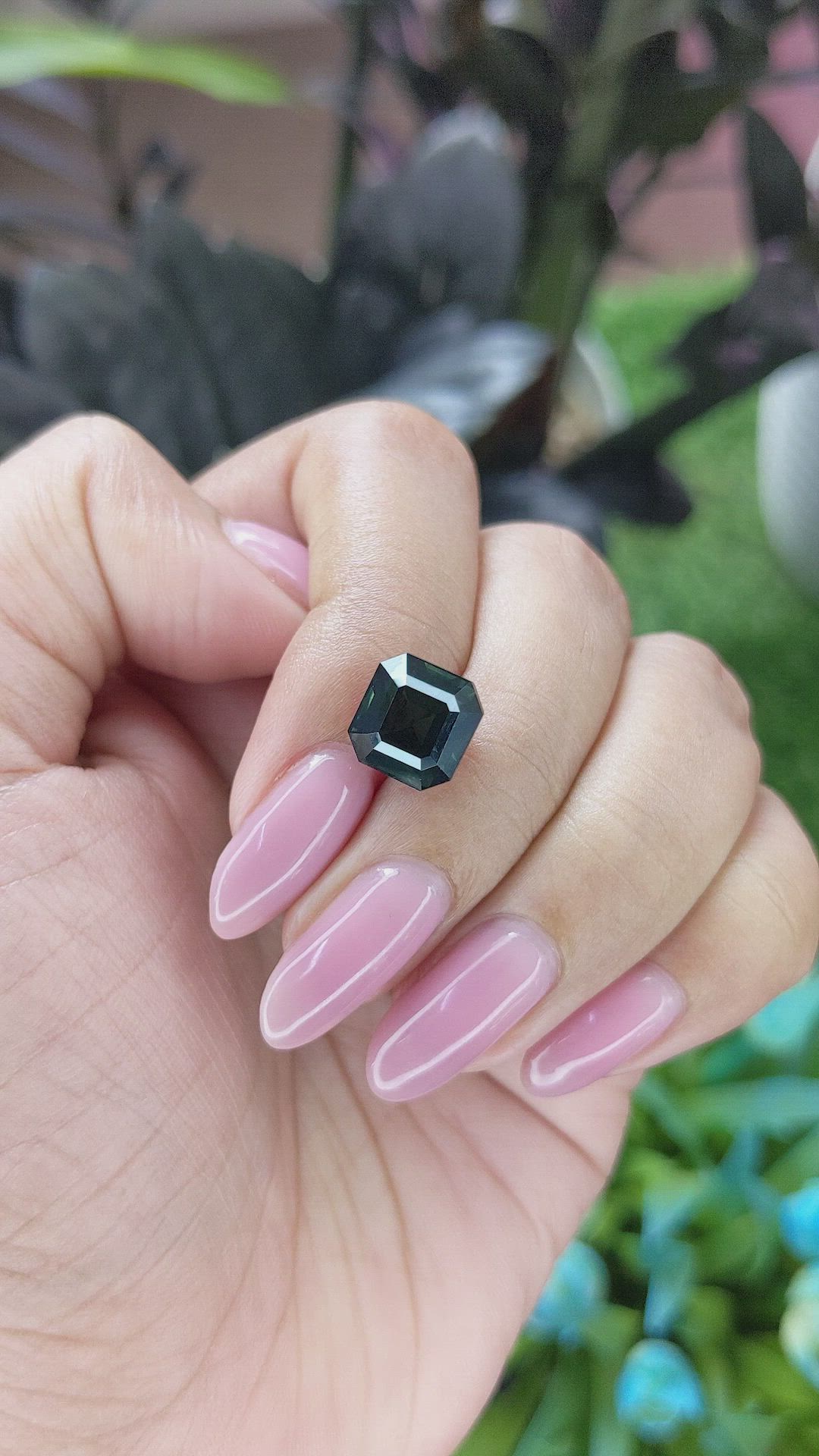 5.56 Ct. Bluish Green Sapphire from Tanzania Size Video