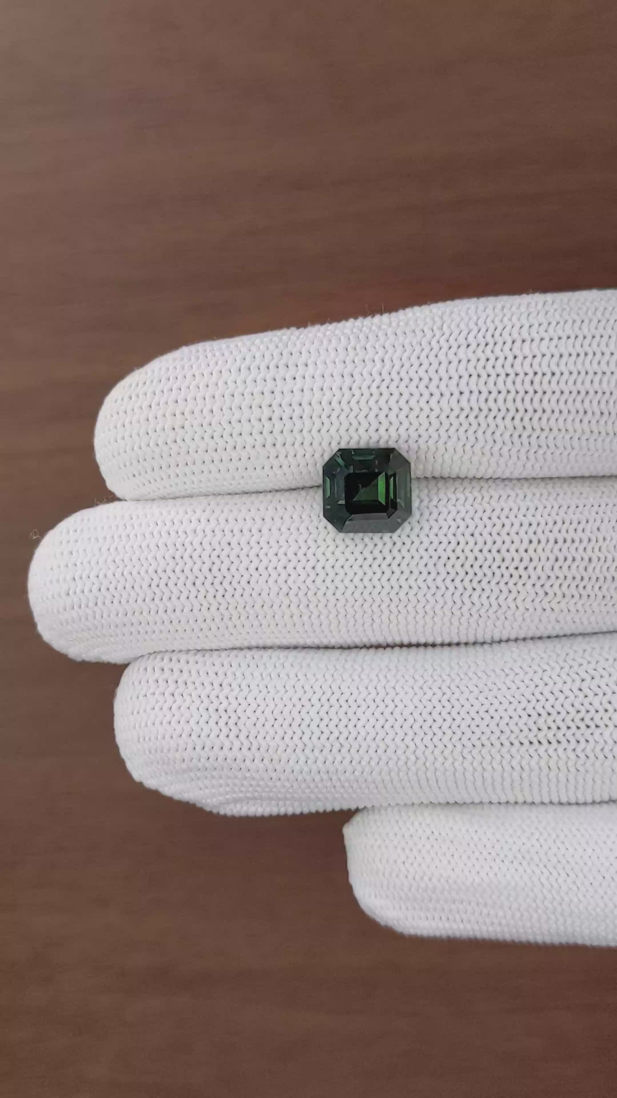 5.56 Ct. Bluish Green Sapphire from Tanzania Size Video