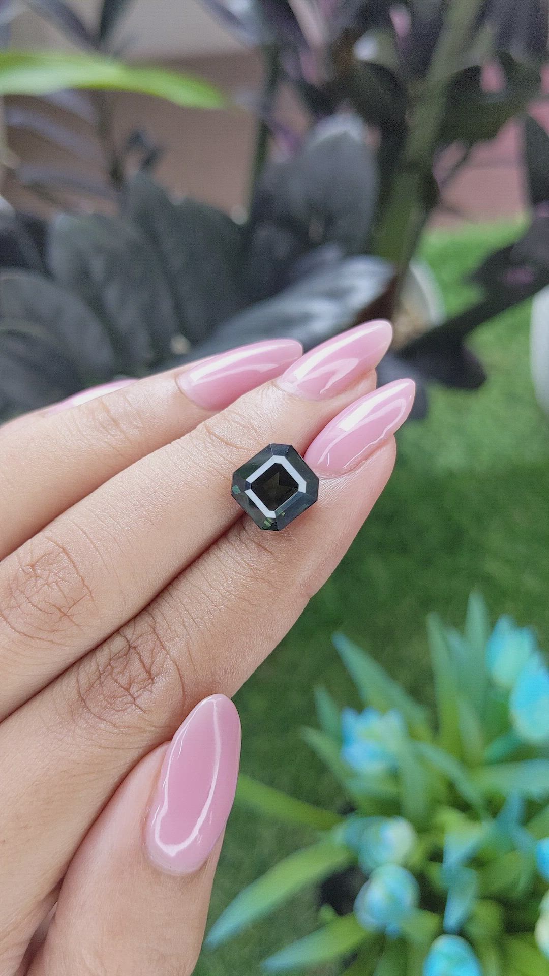 5.56 Ct. Bluish Green Sapphire from Tanzania Size Video