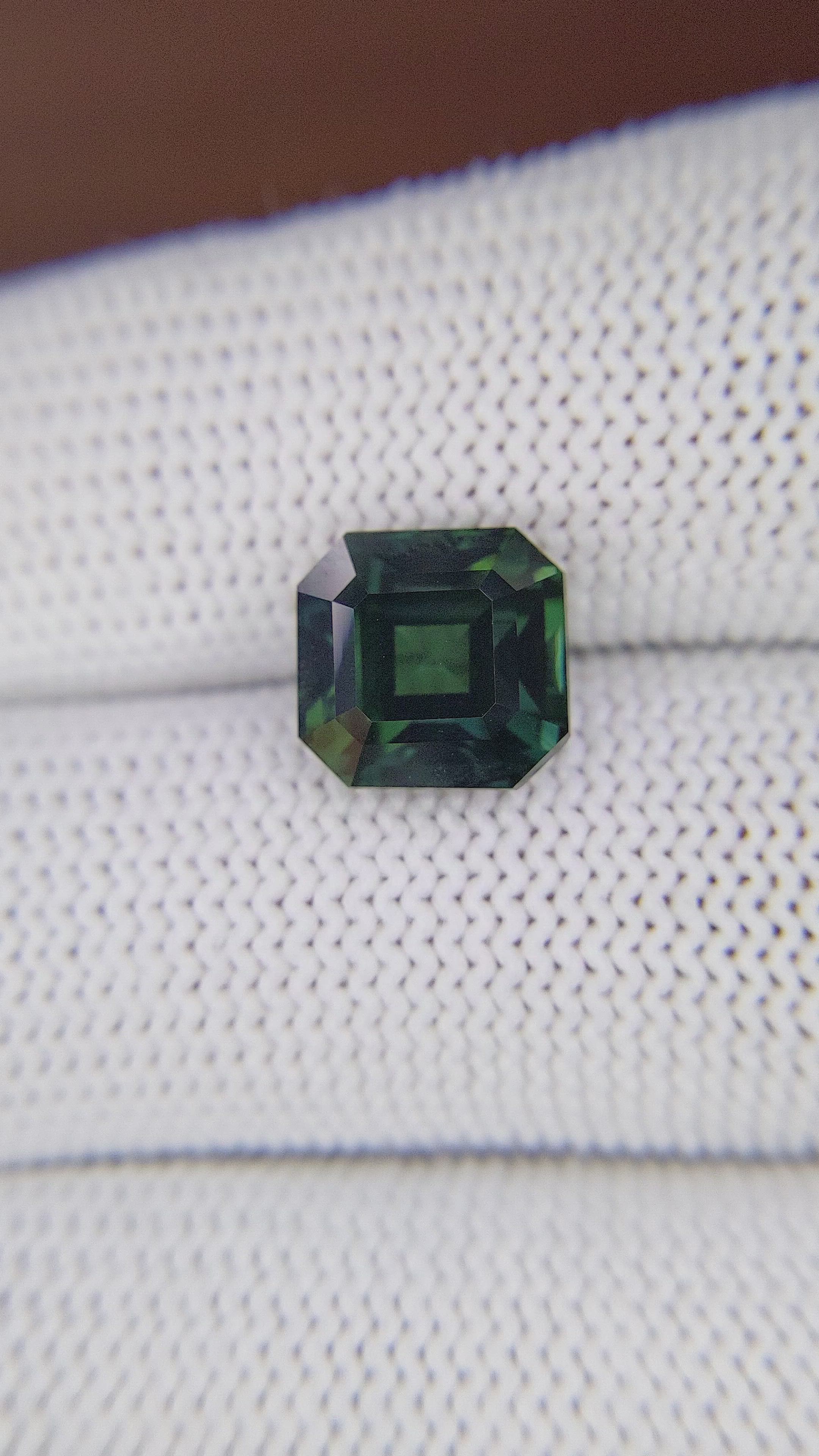5.56 Ct. Bluish Green Sapphire from Tanzania Size Video