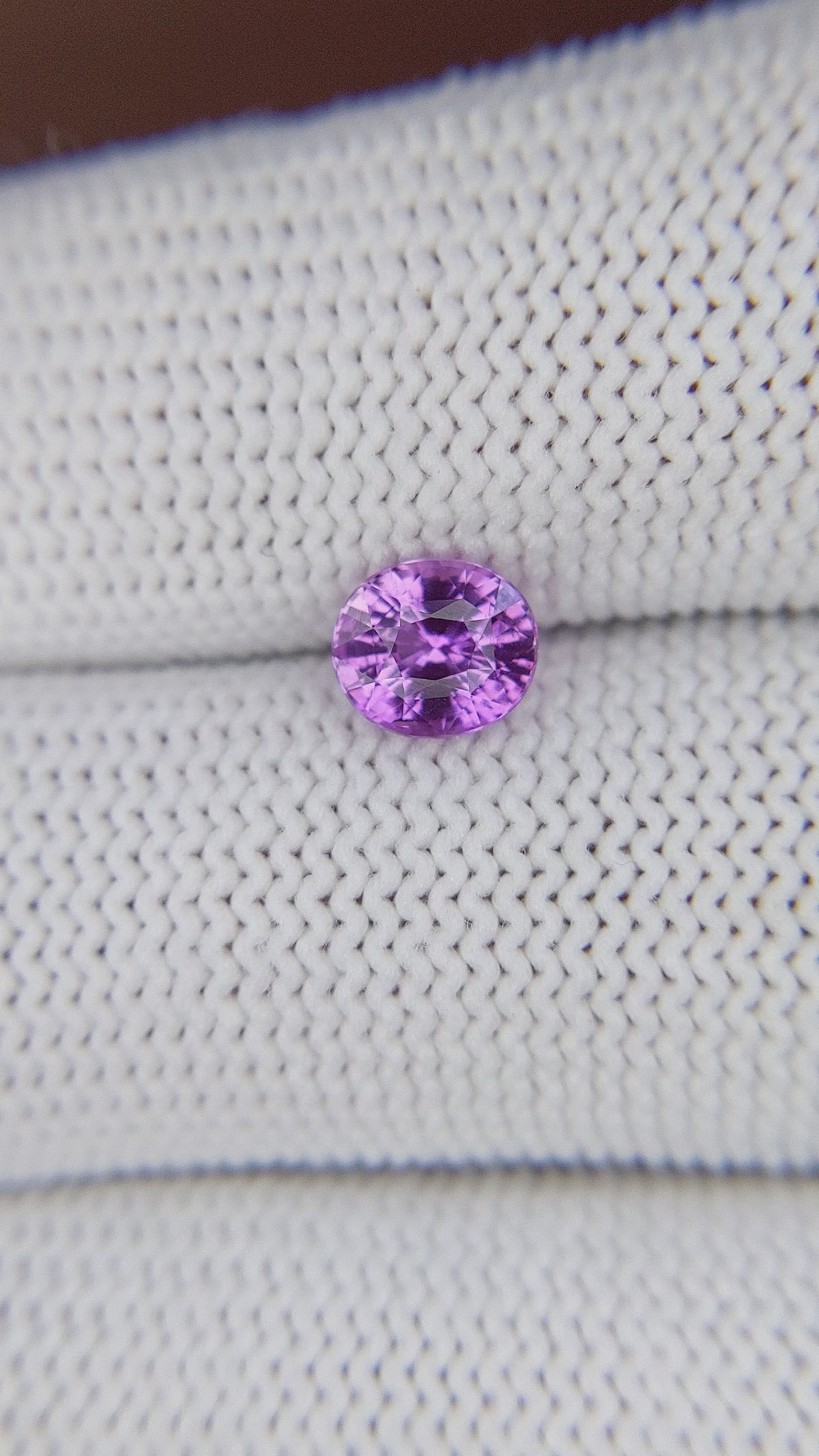 1.11 Ct. Pinkish Purple Sapphire from Madagascar Size Video