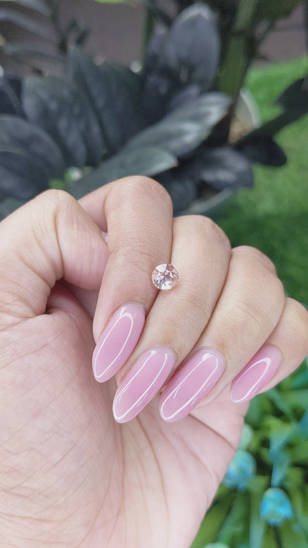 1.11 Ct. Peach Sapphire from Madagascar Size Video