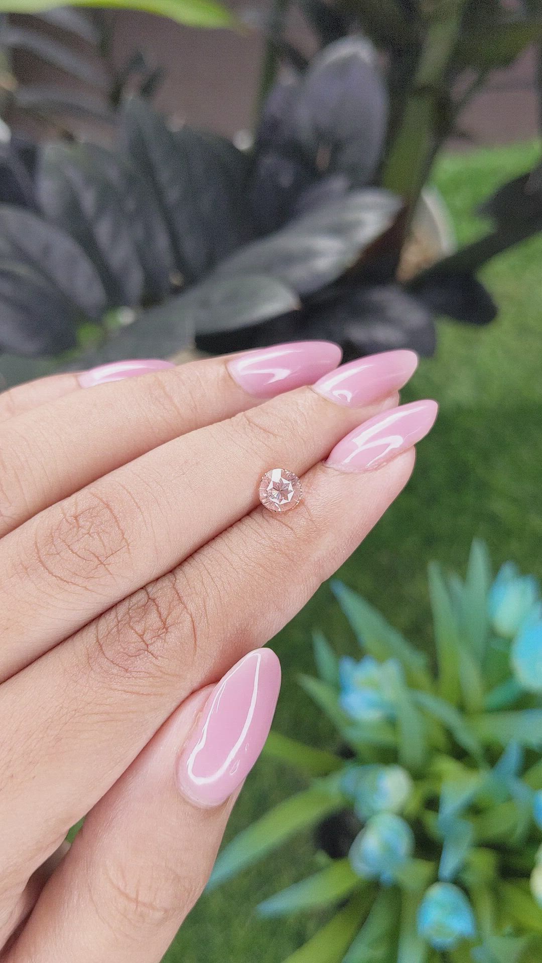 1.11 Ct. Peach Sapphire from Madagascar Size Video