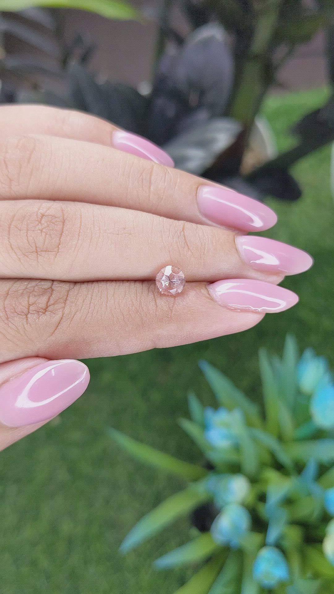 1.11 Ct. Peach Sapphire from Madagascar Size Video