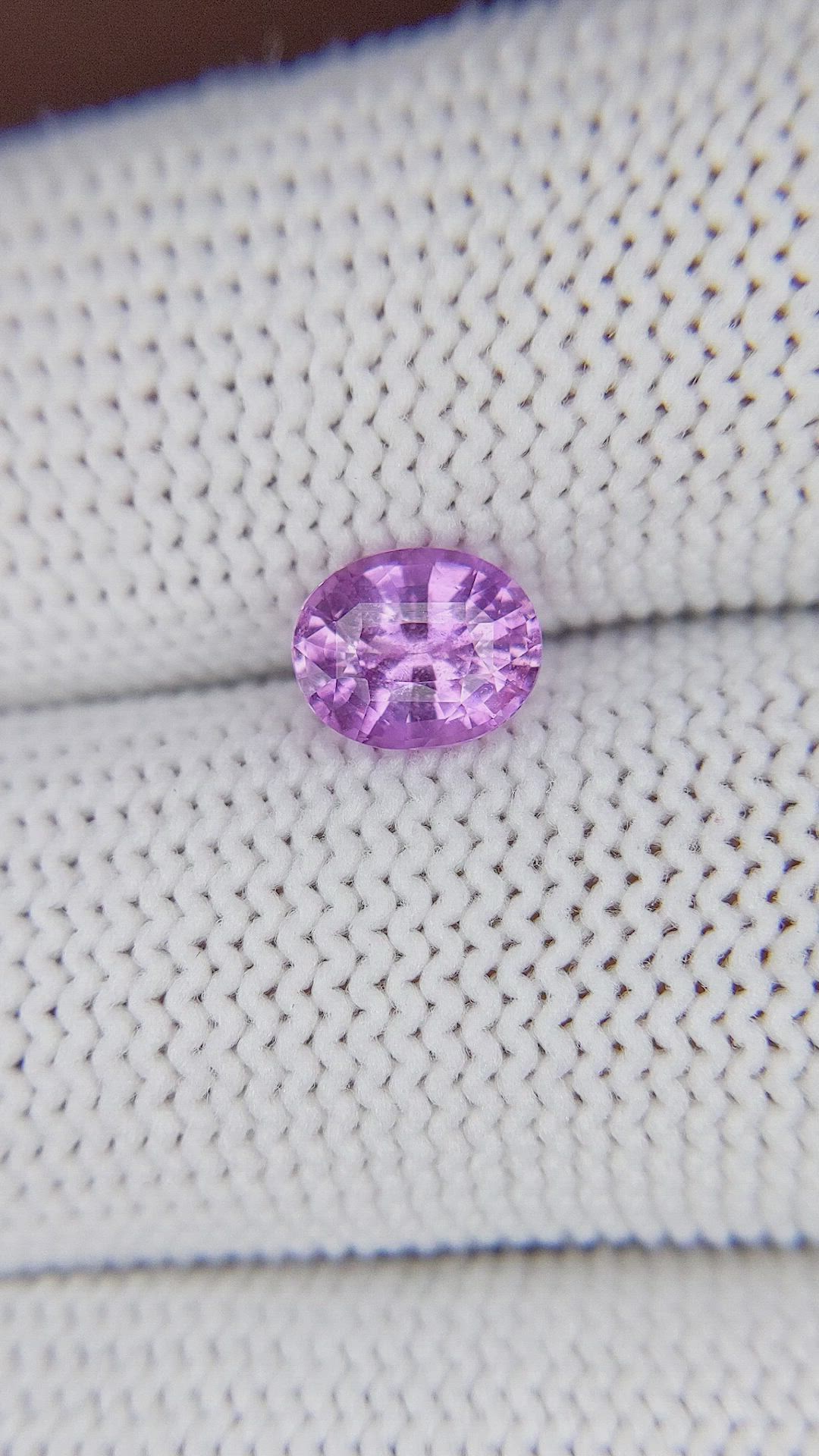 1.24 Ct. Pinkish Purple Sapphire from Madagascar Size Video