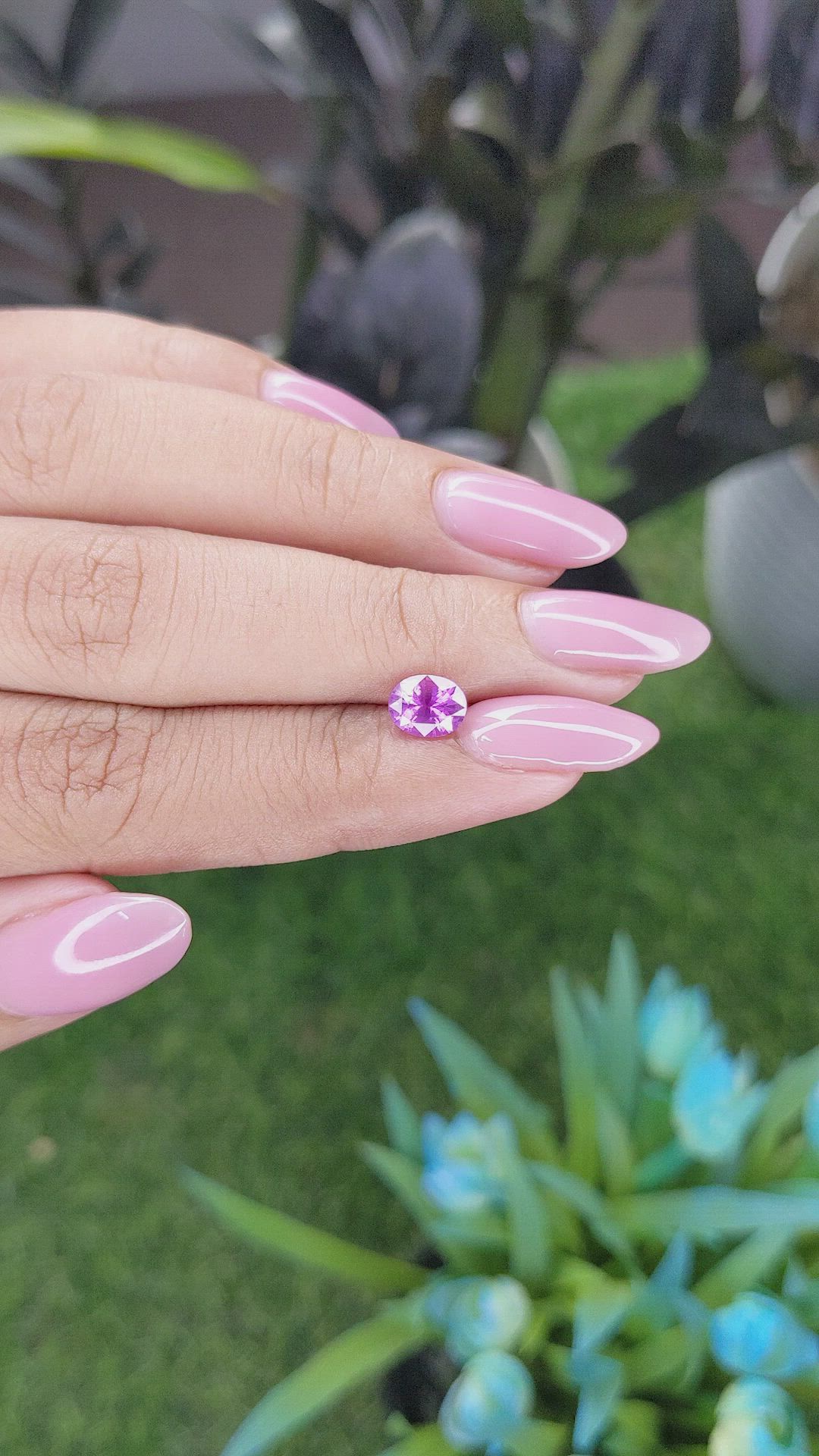 1.16 Ct. Purplish Pink Sapphire from Madagascar Size Video