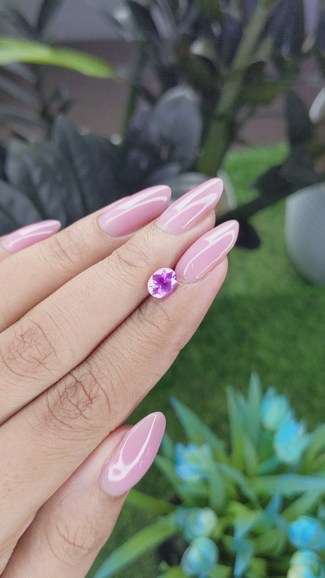 1.16 Ct. Purplish Pink Sapphire from Madagascar Size Video
