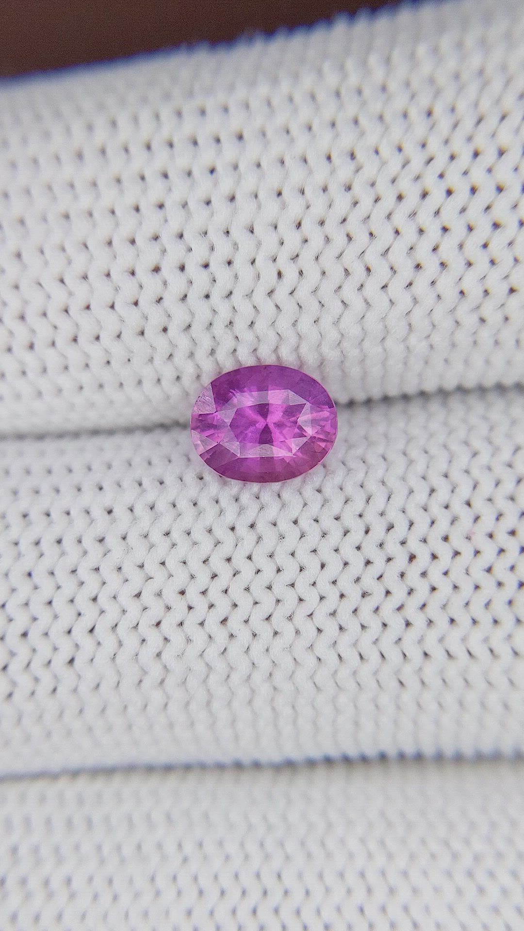 1.16 Ct. Purplish Pink Sapphire from Madagascar Size Video