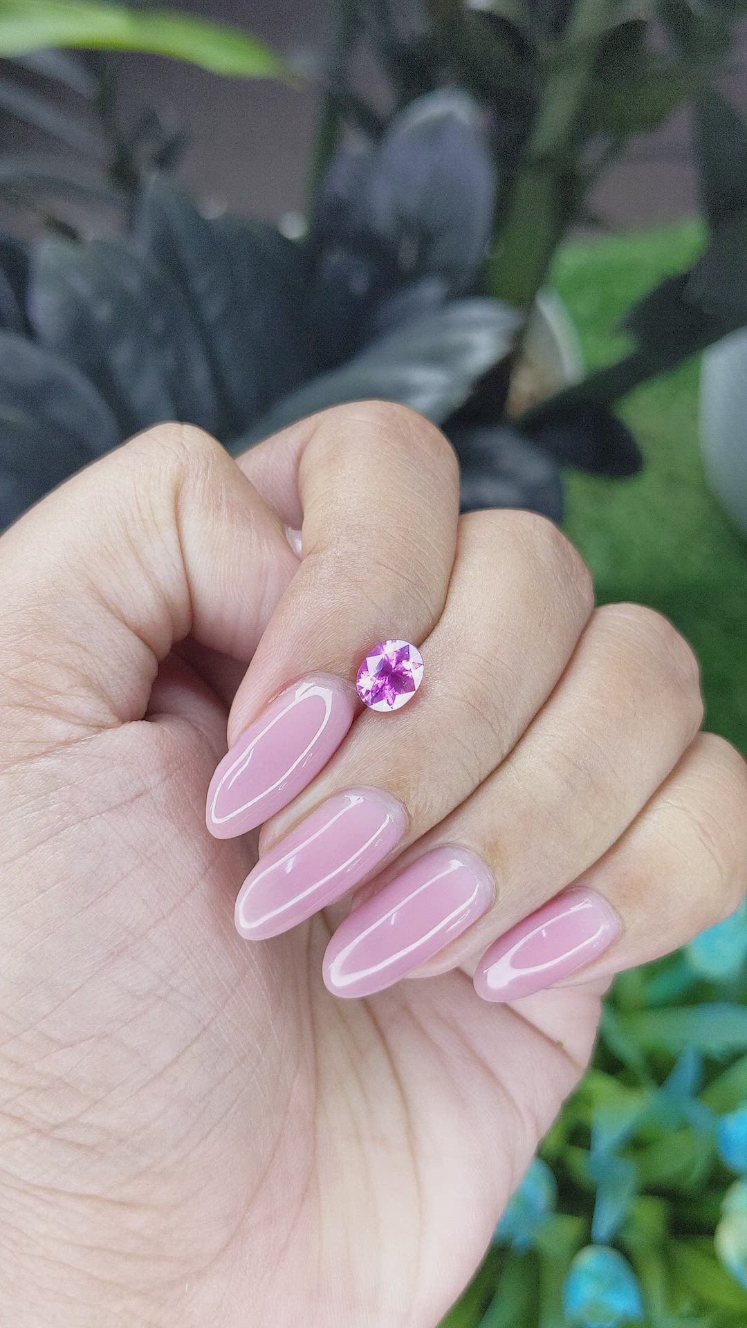1.16 Ct. Purplish Pink Sapphire from Madagascar Size Video
