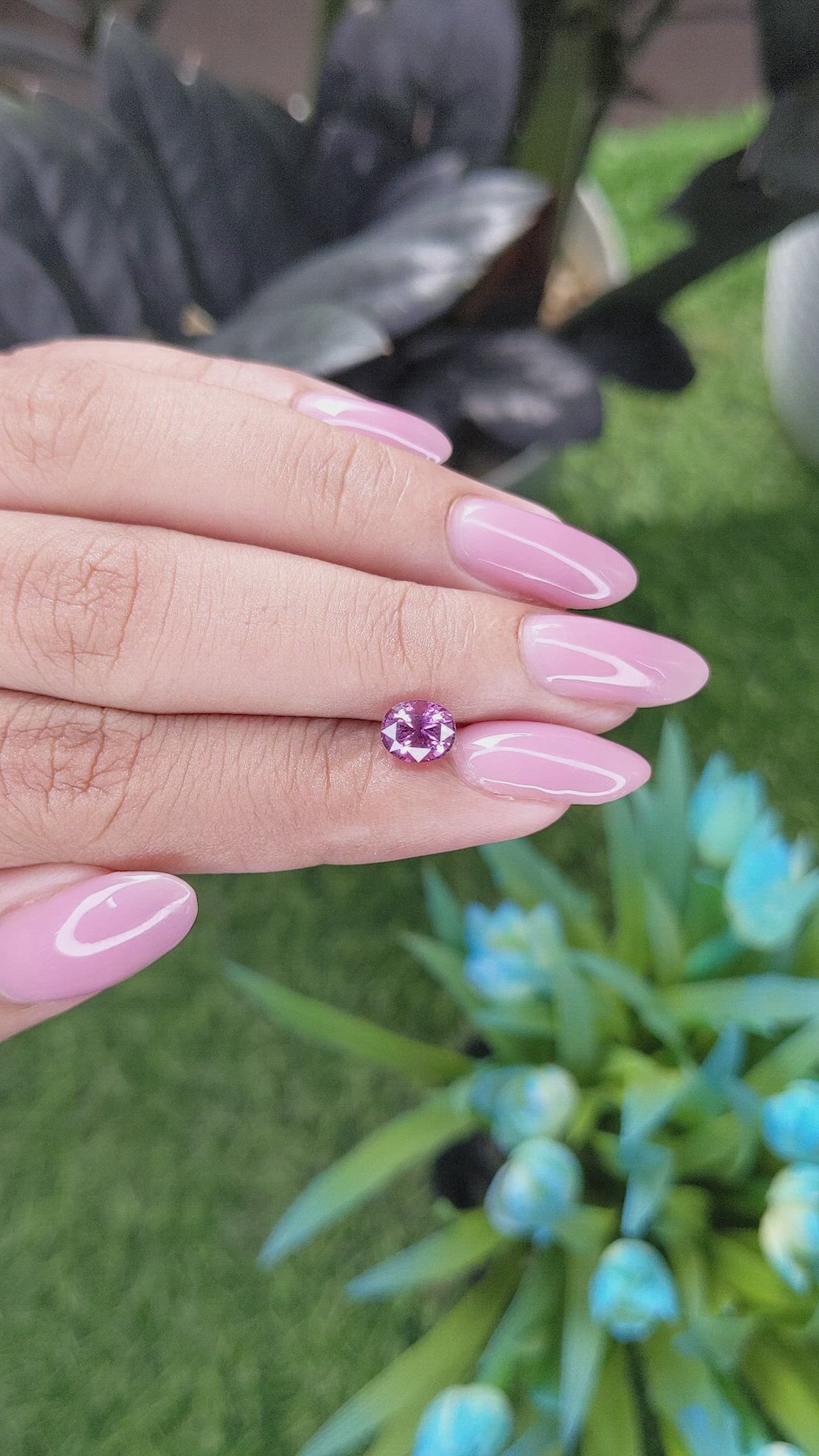 1.21 Ct. Purplish Pink Sapphire from Madagascar Size Video