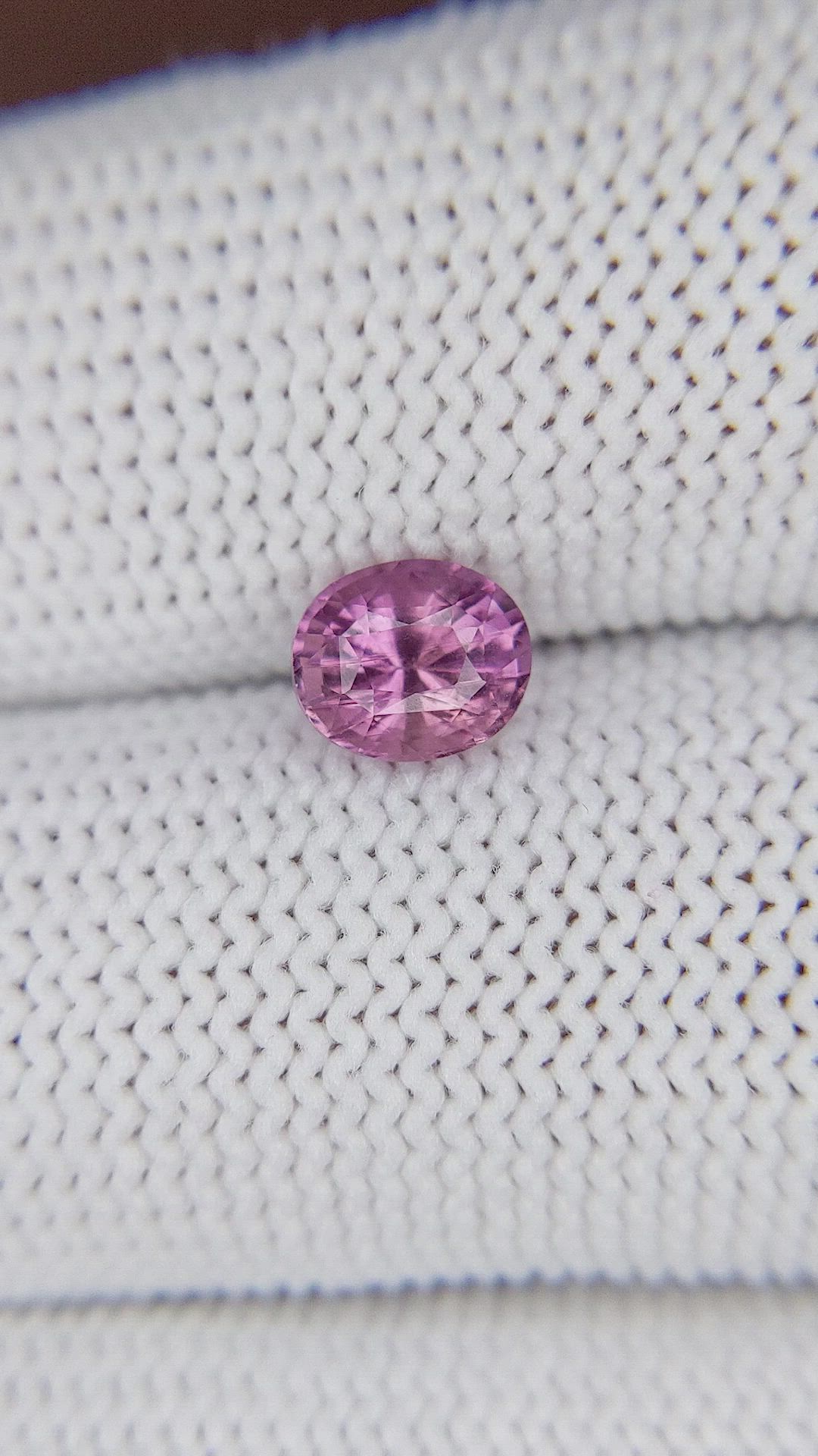 1.21 Ct. Purplish Pink Sapphire from Madagascar Size Video