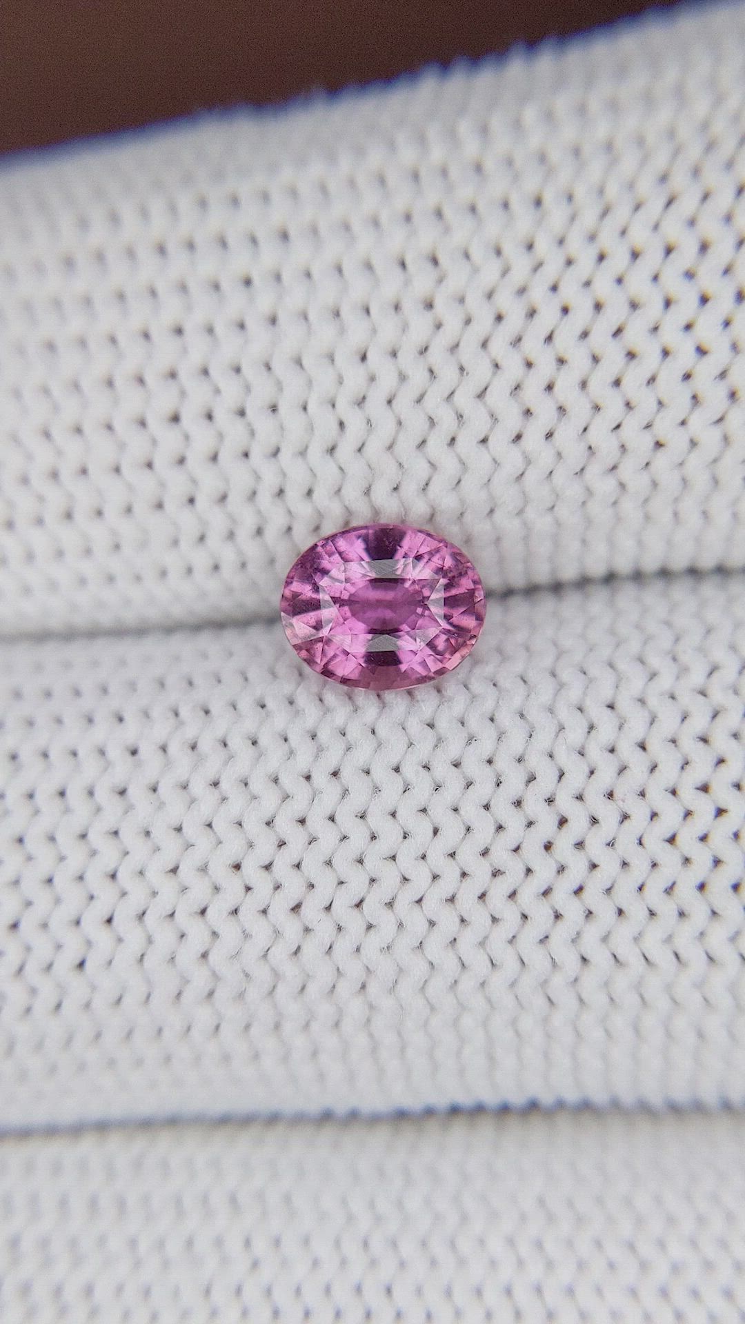 1.14 Ct. Purplish Pink Sapphire from Madagascar Size Video