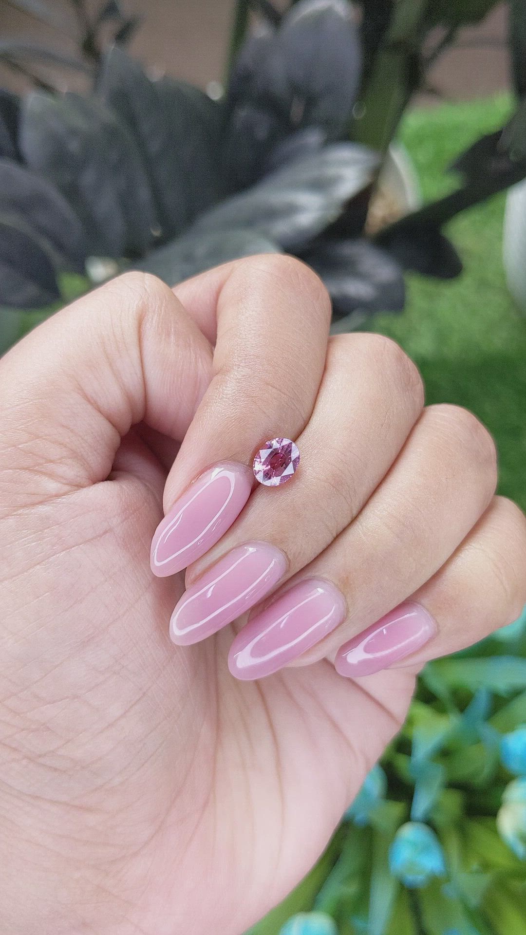 1.14 Ct. Purplish Pink Sapphire from Madagascar Size Video