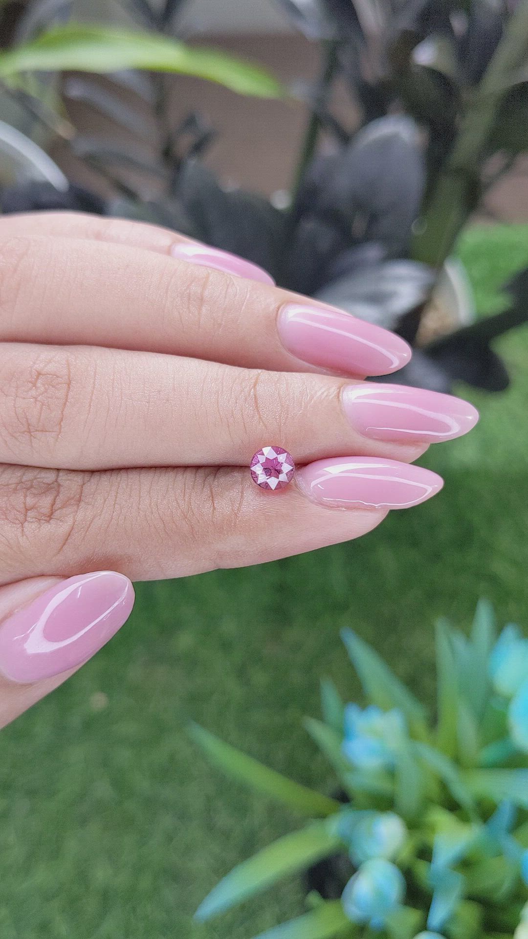 1.07 Ct. Purplish Pink Sapphire from Madagascar Size Video