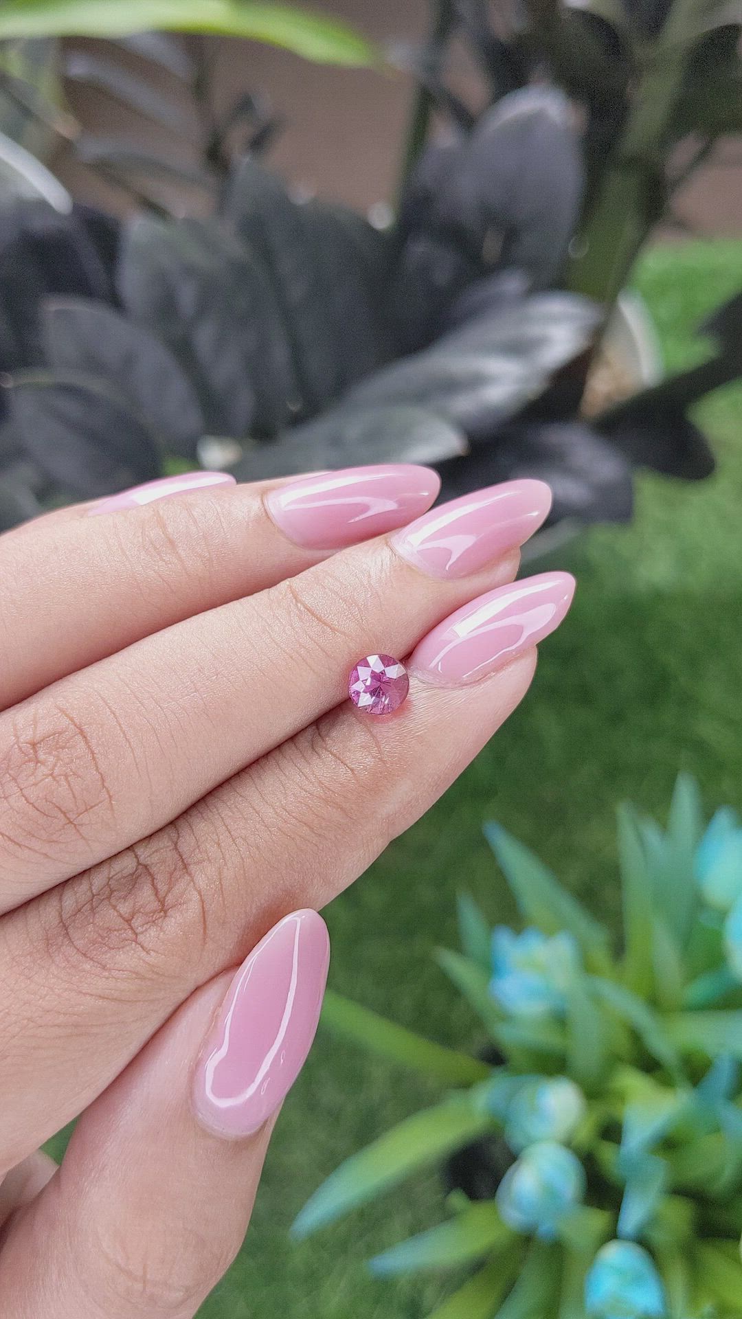 1.07 Ct. Purplish Pink Sapphire from Madagascar Size Video