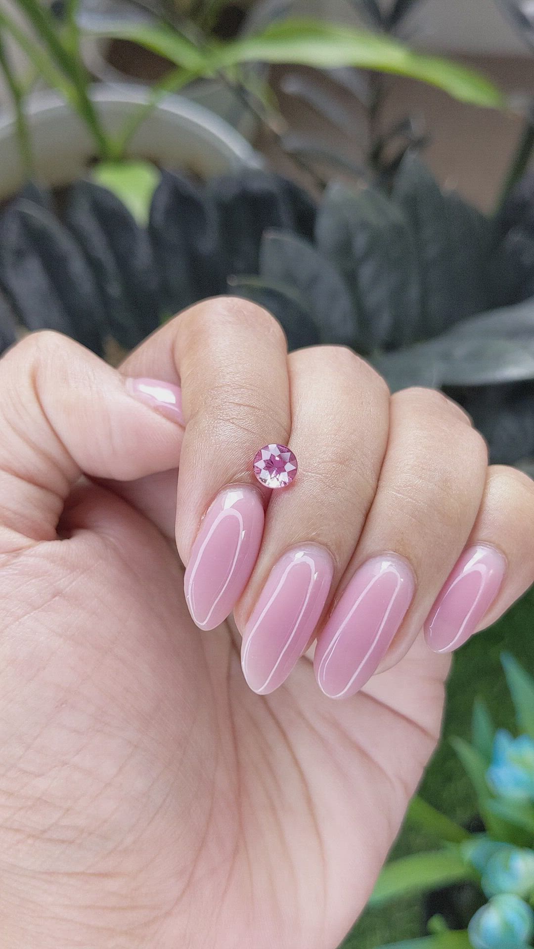 1.07 Ct. Purplish Pink Sapphire from Madagascar Size Video
