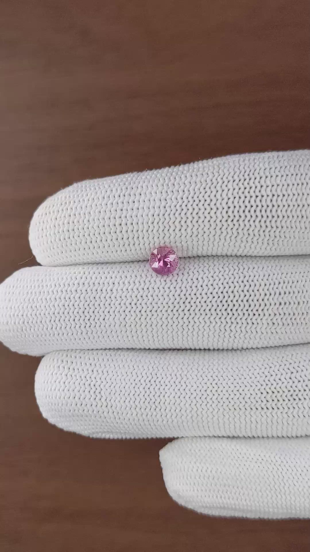 1.07 Ct. Purplish Pink Sapphire from Madagascar Size Video