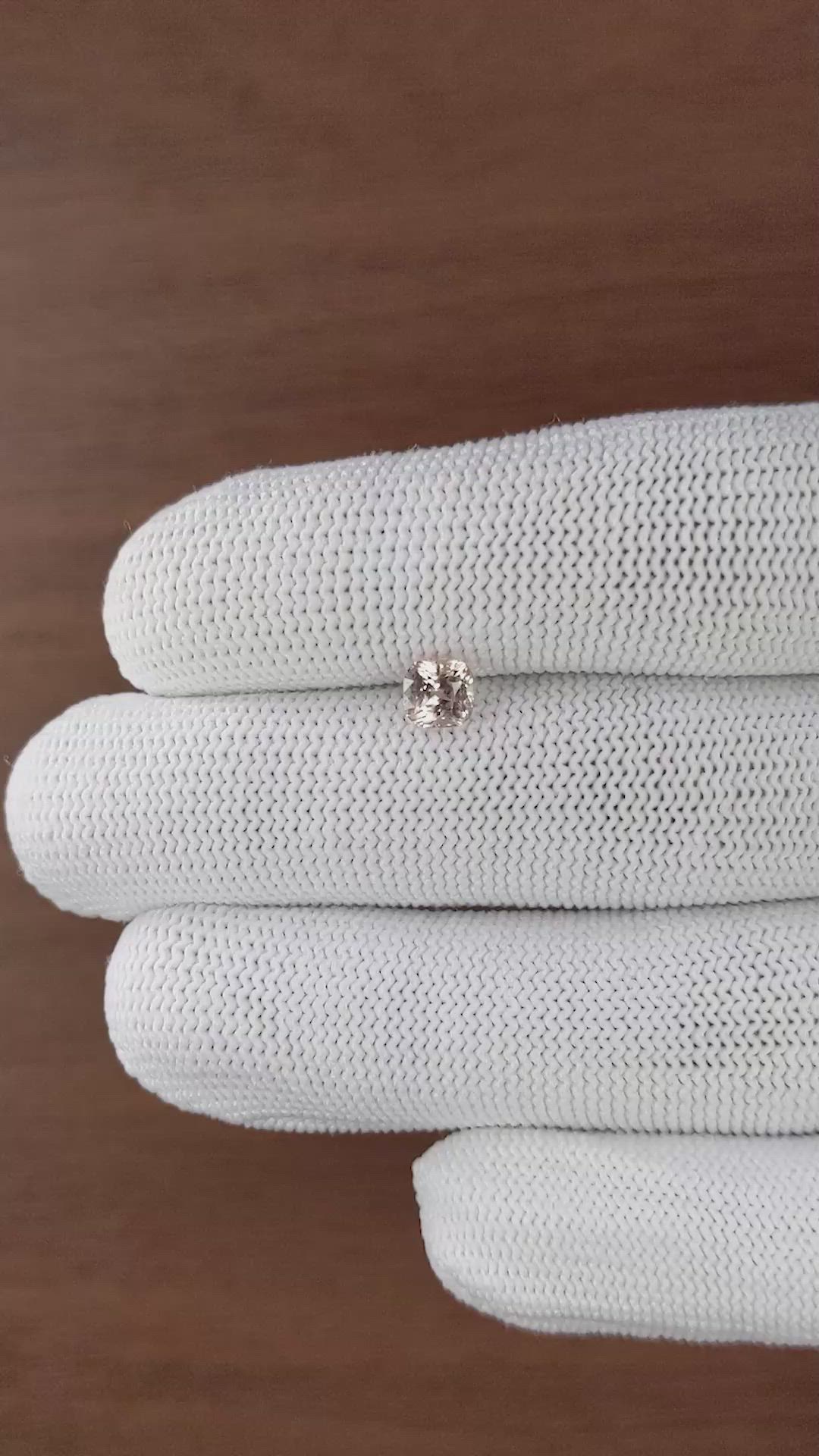 1.01 Ct. Peach Sapphire from Tanzania Size Video