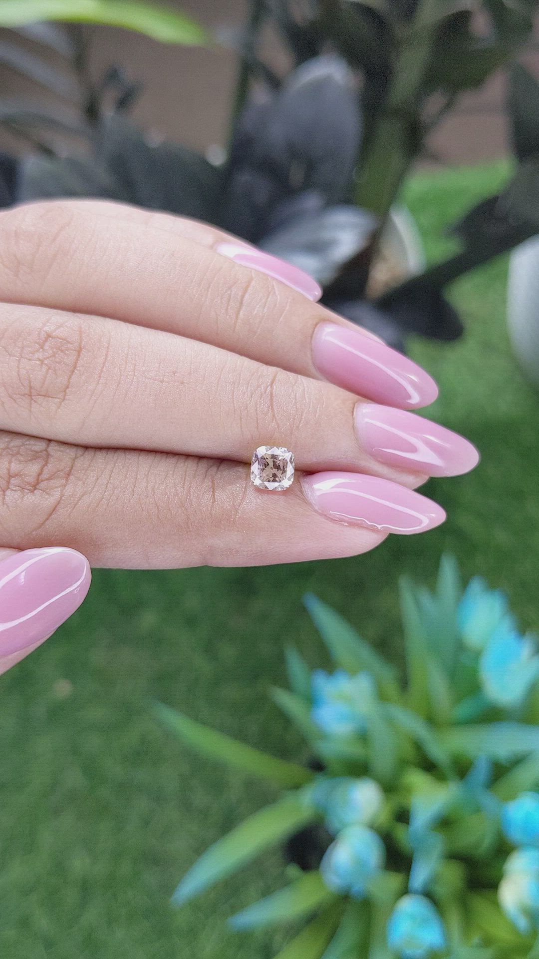 1.01 Ct. Peach Sapphire from Tanzania Size Video