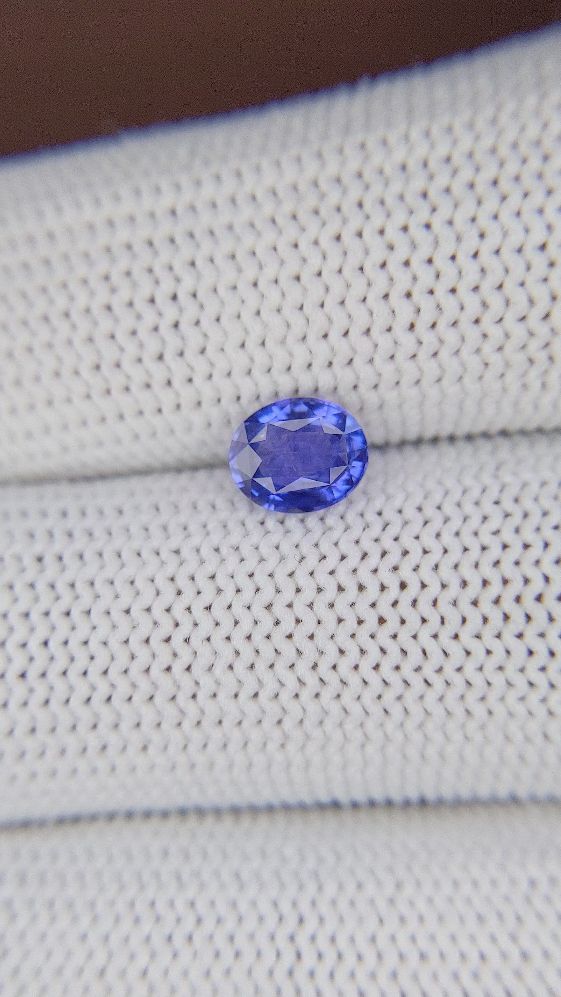 1.01 Ct. Blue Sapphire from Tanzania Size Video