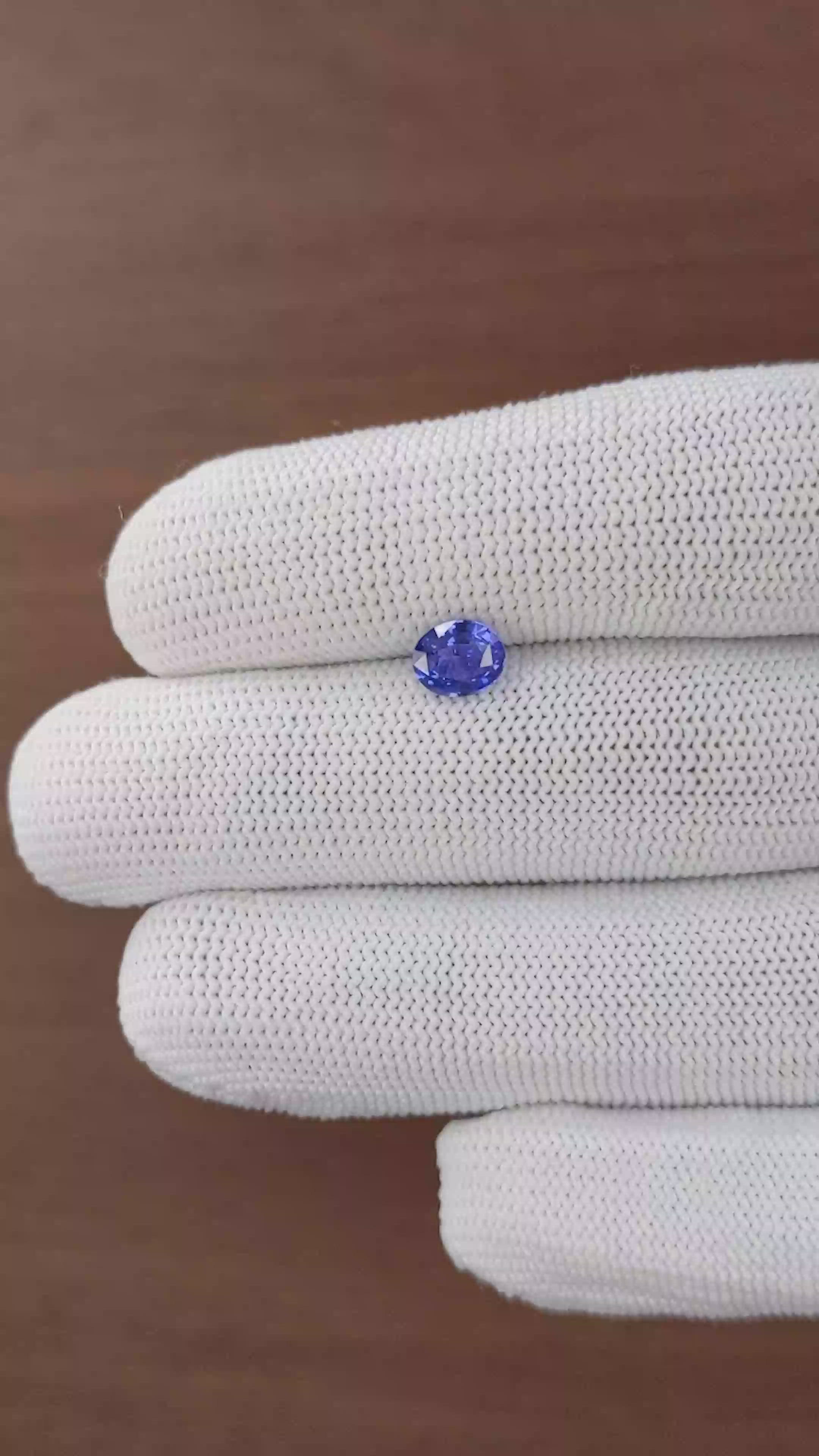 1.01 Ct. Blue Sapphire from Tanzania Size Video