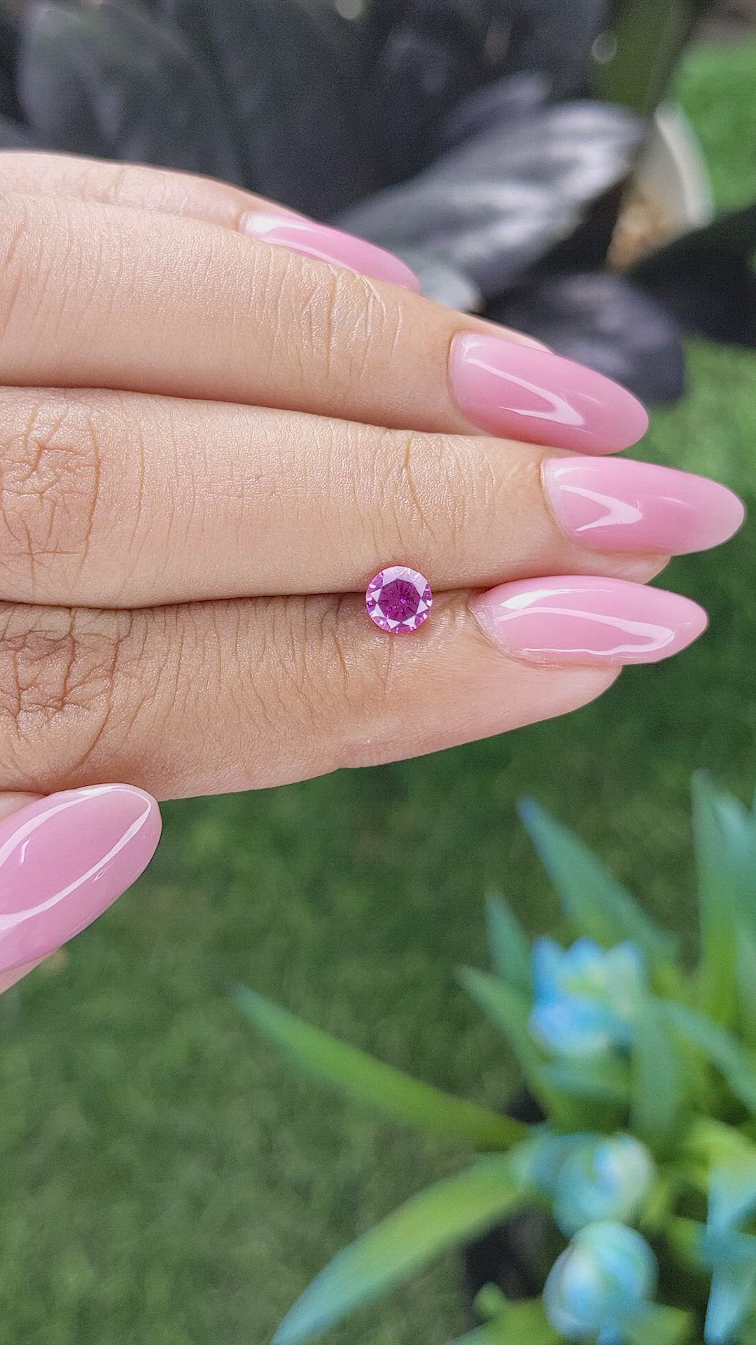 0.58 Ct. Pink Sapphire from Tanzania Size Video