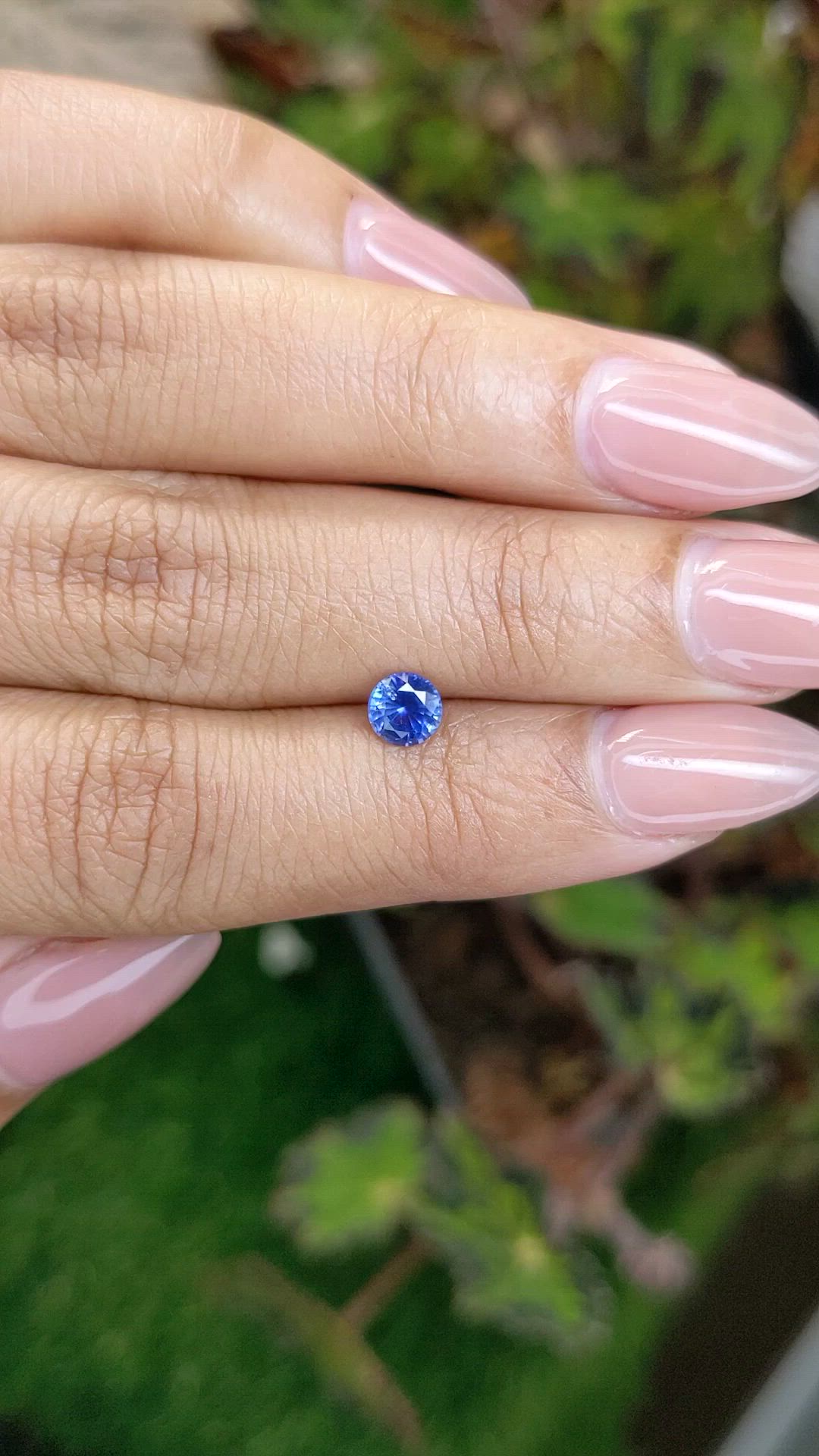 0.59 Ct. Blue Sapphire from Ceylon (Sri Lanka) Size Video
