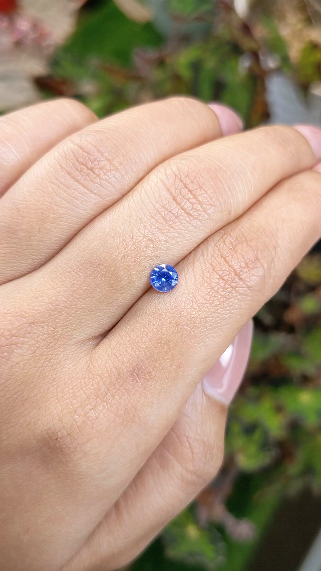 0.59 Ct. Blue Sapphire from Ceylon (Sri Lanka) Size Video