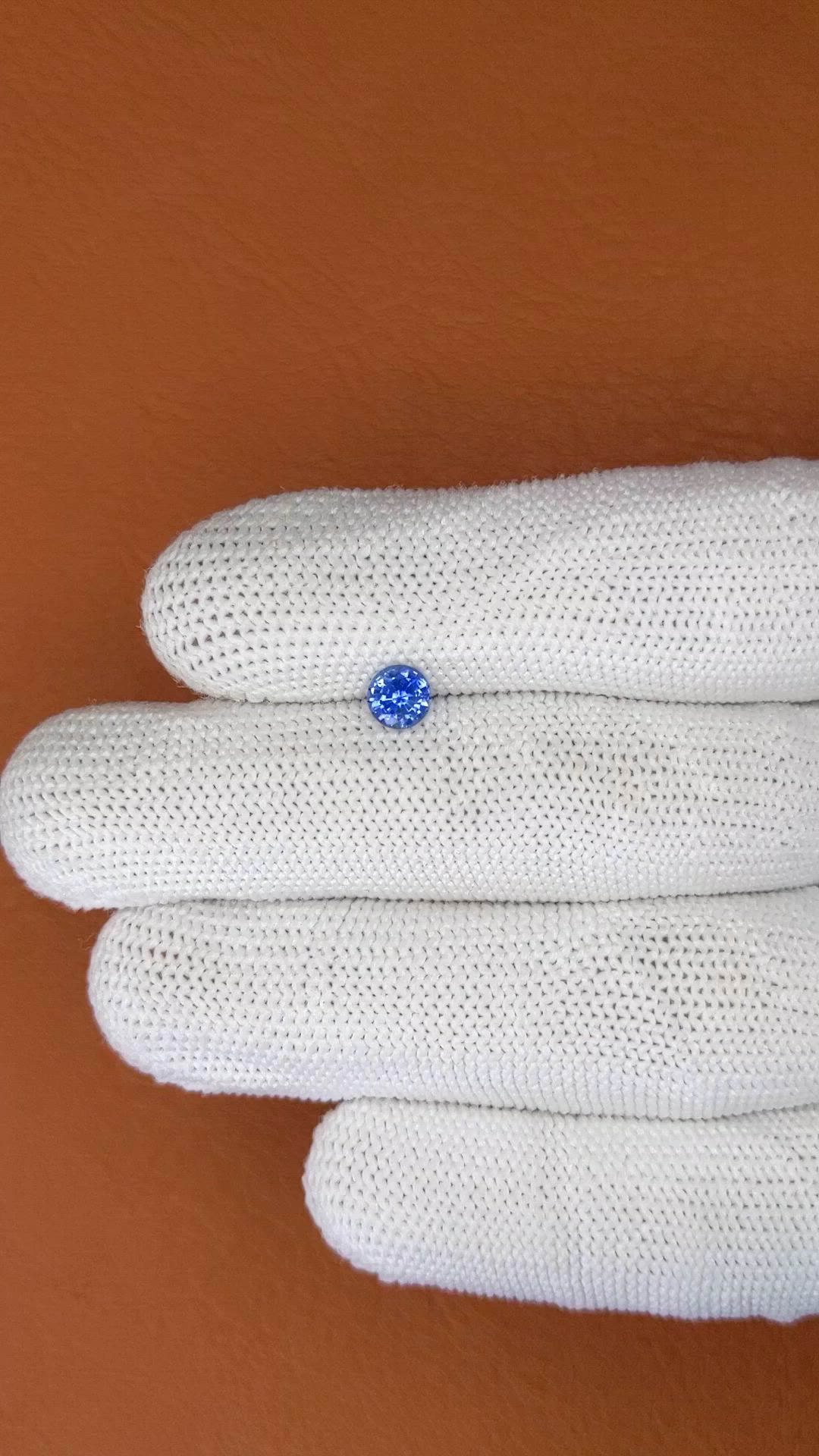 0.59 Ct. Blue Sapphire from Ceylon (Sri Lanka) Size Video