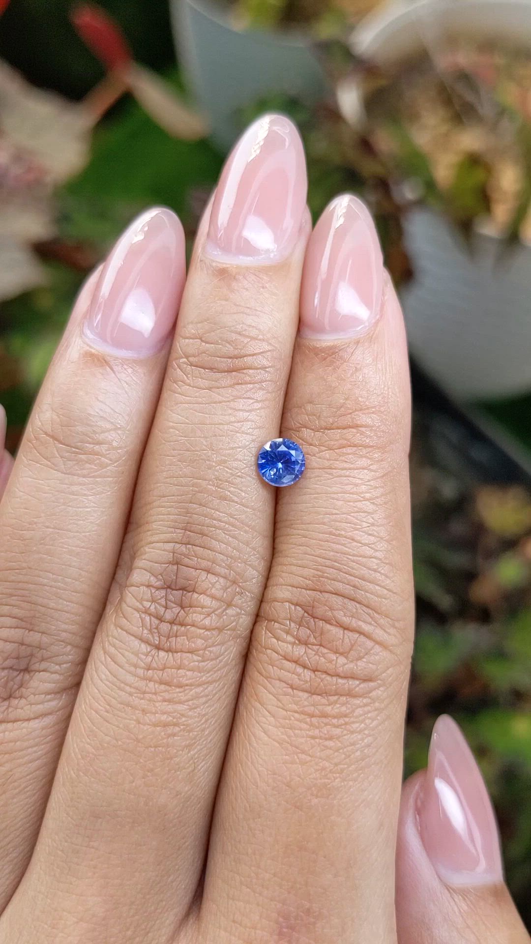 0.59 Ct. Blue Sapphire from Ceylon (Sri Lanka) Size Video
