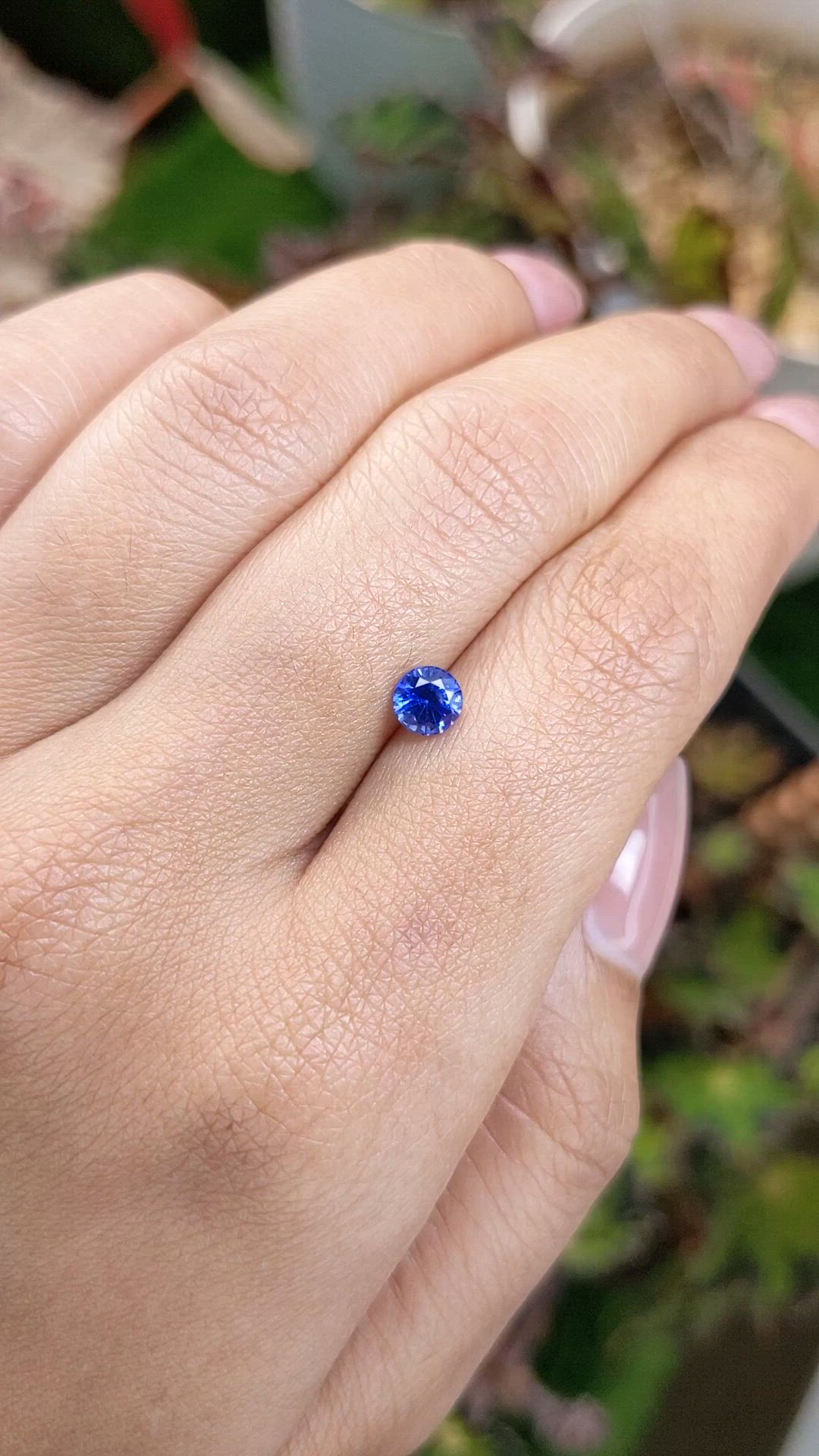 0.64 Ct. Blue Sapphire from Ceylon (Sri Lanka) Size Video