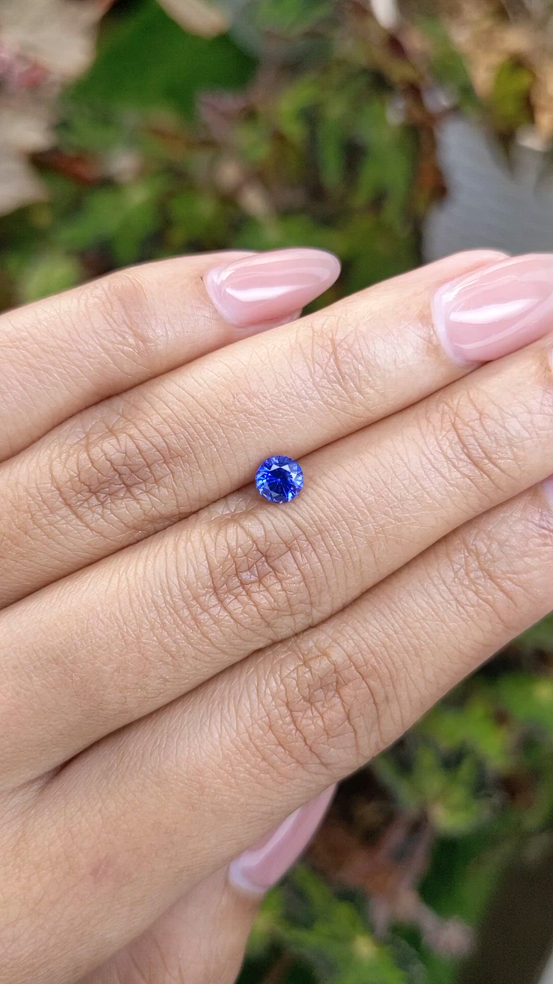 0.64 Ct. Blue Sapphire from Ceylon (Sri Lanka) Size Video
