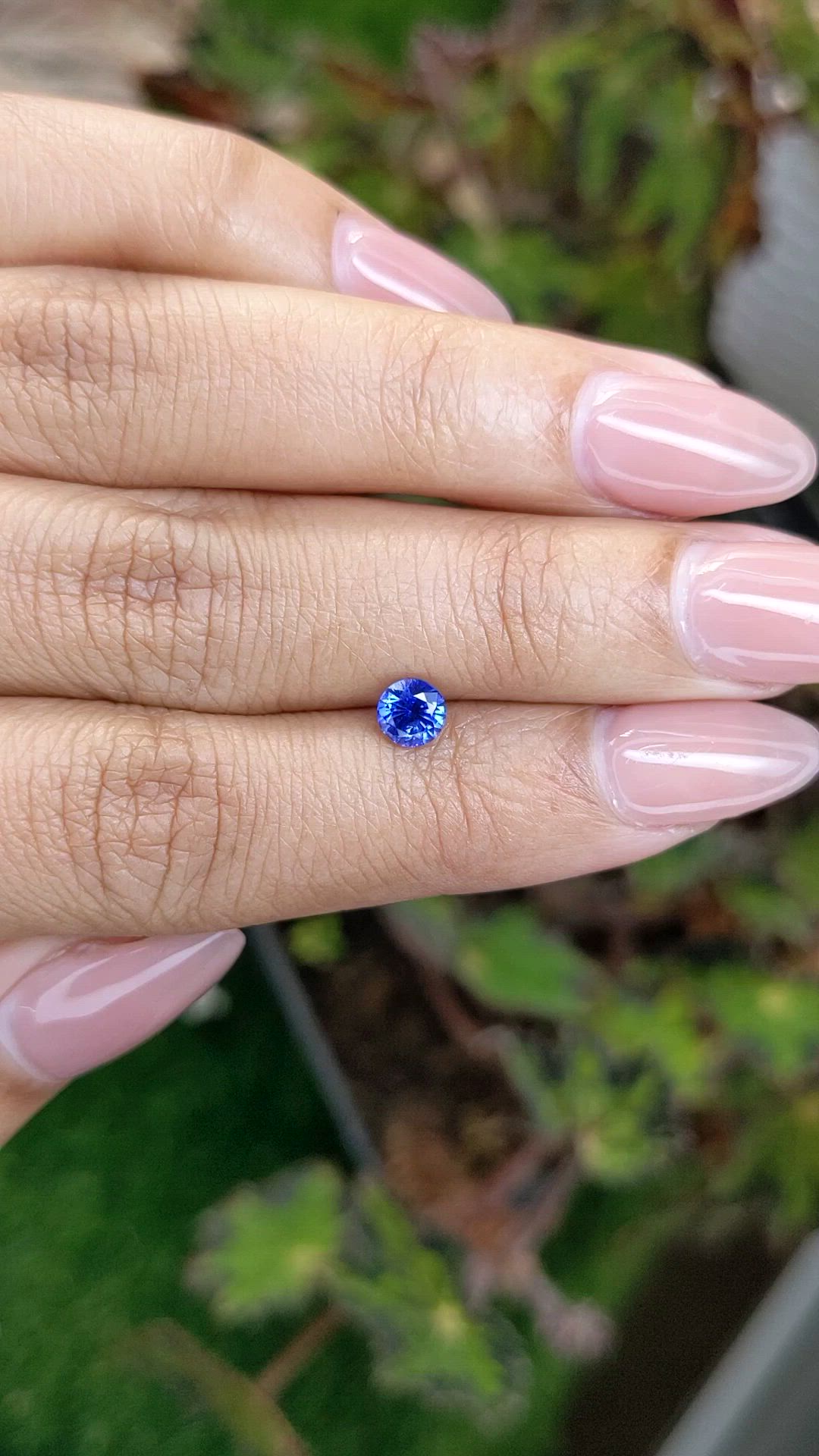 0.64 Ct. Blue Sapphire from Ceylon (Sri Lanka) Size Video