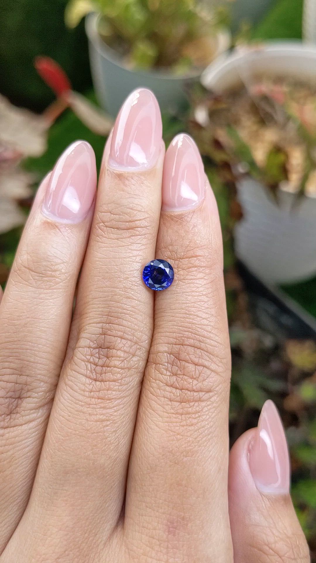 1.17 Ct. Blue Sapphire from Ceylon (Sri Lanka) Size Video