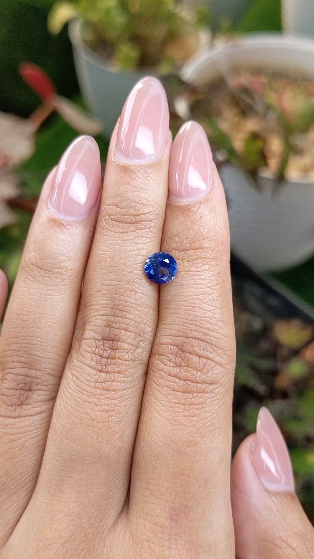 1.36 Ct. Blue Sapphire from Ceylon (Sri Lanka) Size Video