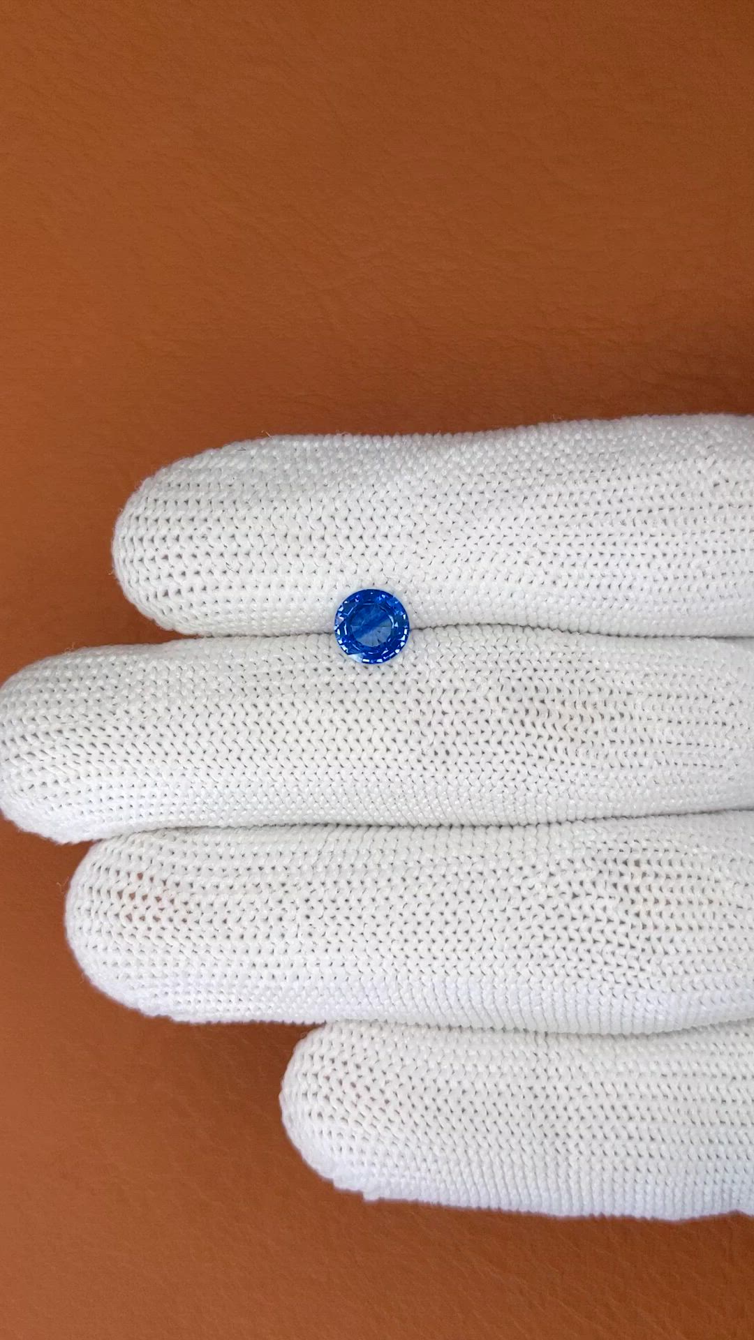 1.02 Ct. Blue Sapphire from Ceylon (Sri Lanka) Size Video