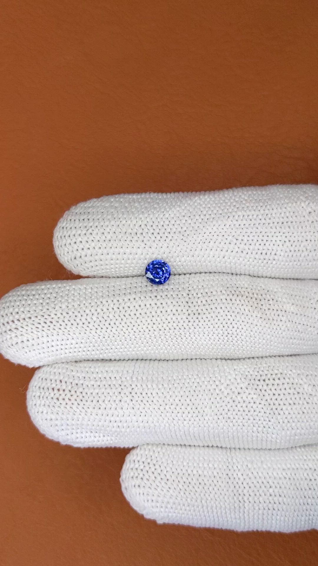 0.56 Ct. Blue Sapphire from Ceylon (Sri Lanka) Size Video