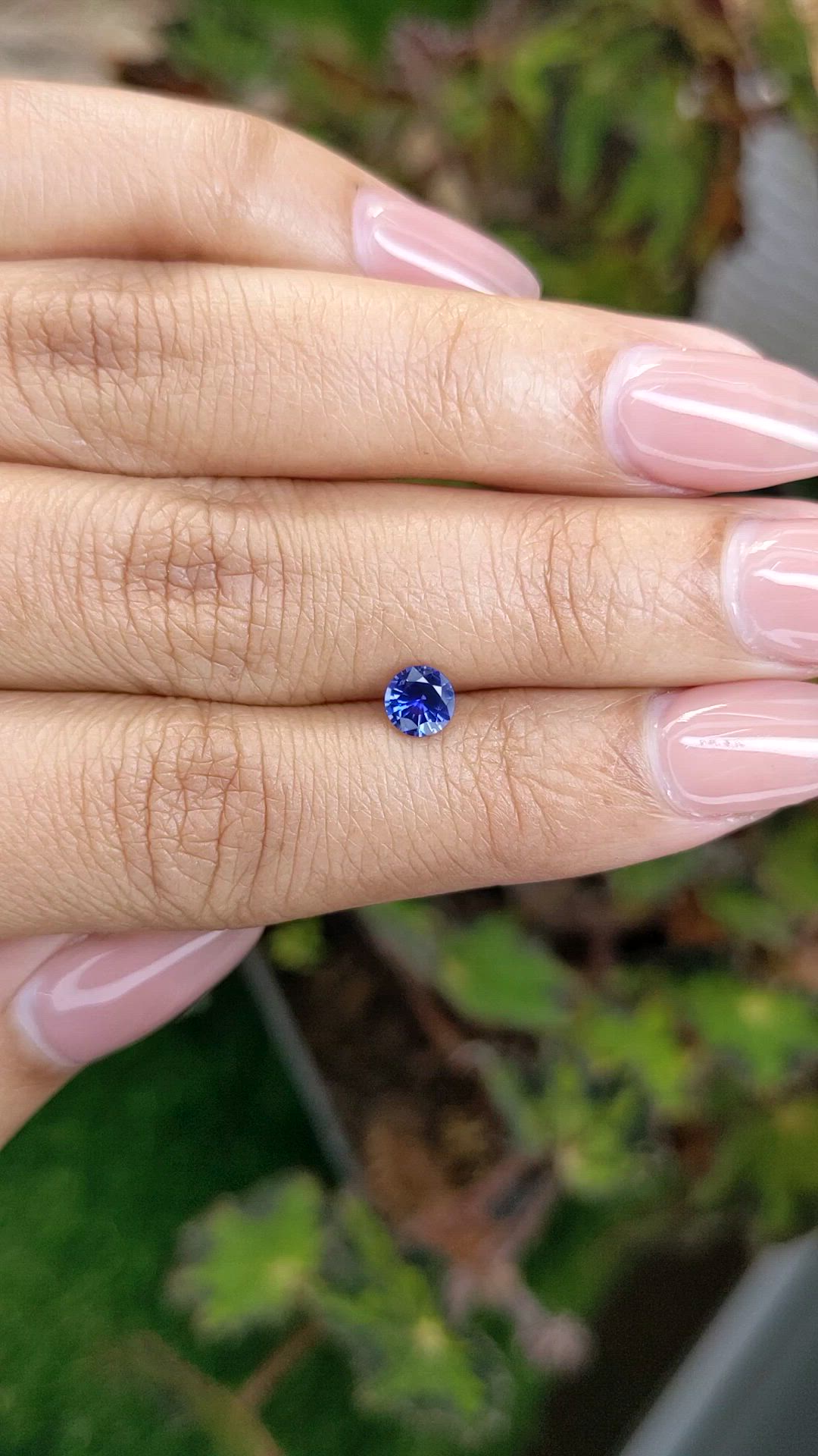 0.56 Ct. Blue Sapphire from Ceylon (Sri Lanka) Size Video