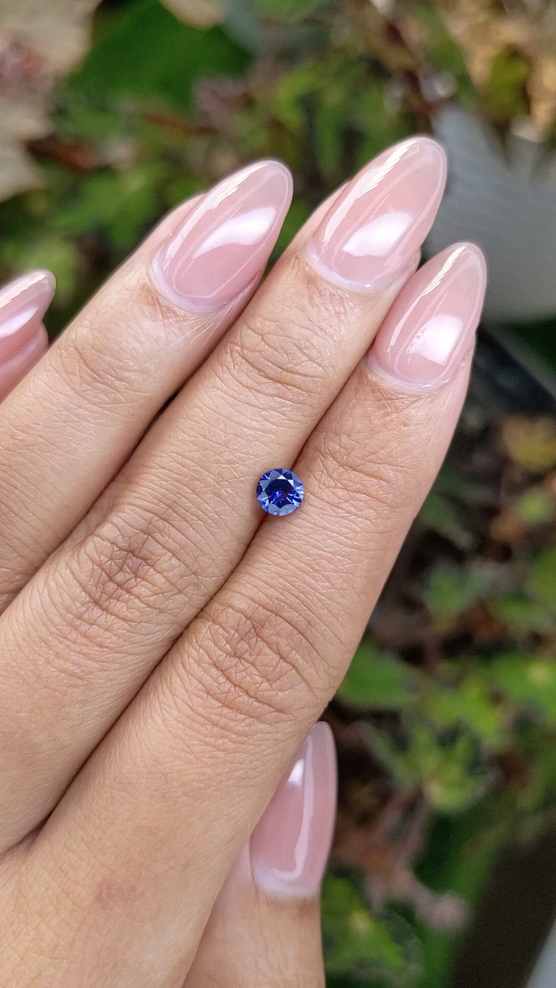 0.56 Ct. Blue Sapphire from Ceylon (Sri Lanka) Size Video
