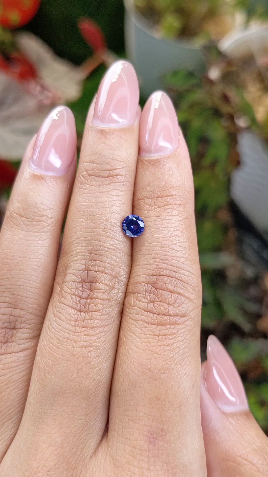 0.56 Ct. Blue Sapphire from Ceylon (Sri Lanka) Size Video