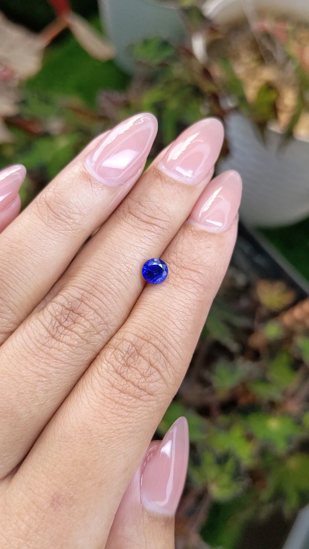 0.82 Ct. Blue Sapphire from Ceylon (Sri Lanka) Size Video
