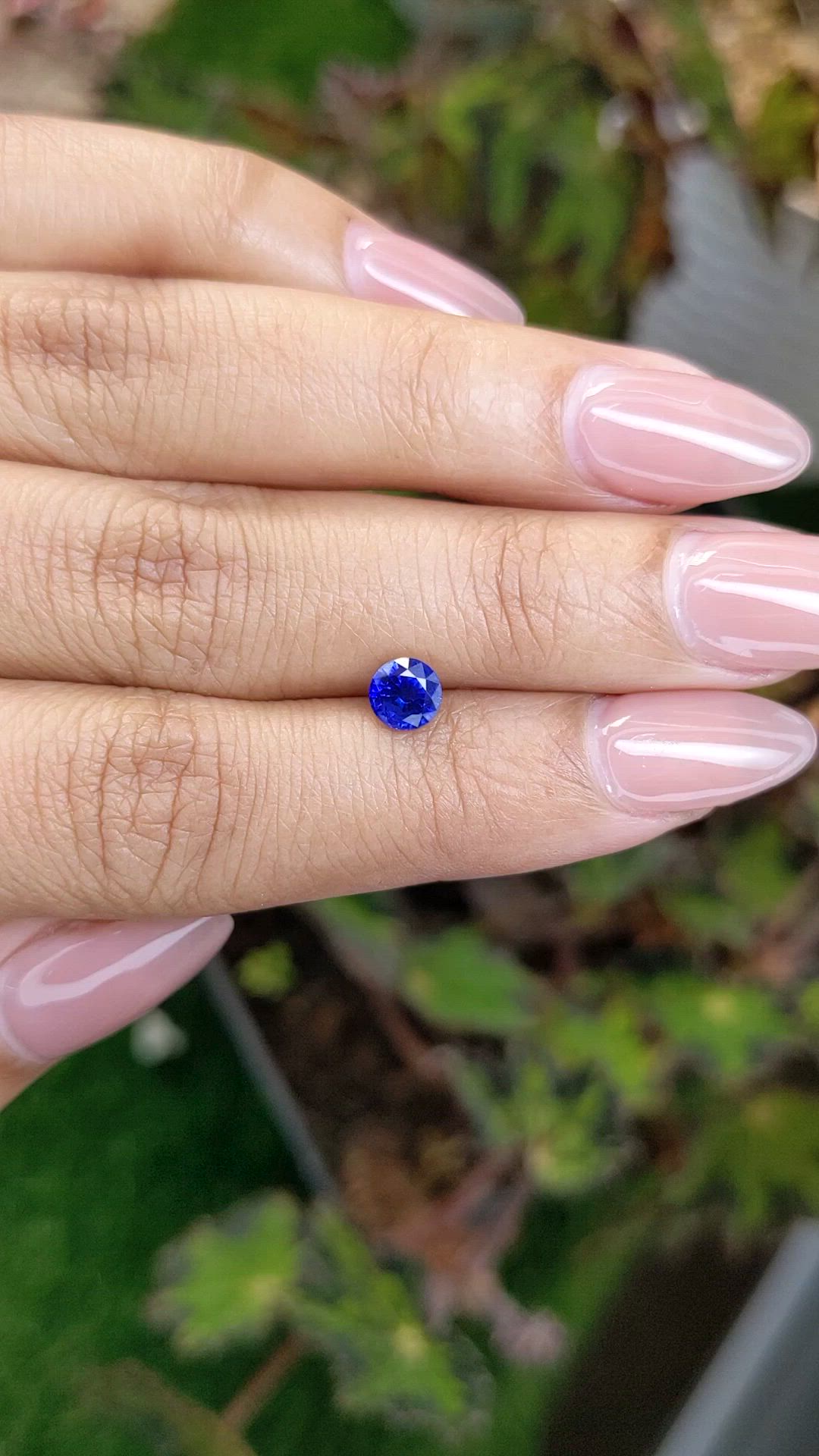 0.82 Ct. Blue Sapphire from Ceylon (Sri Lanka) Size Video