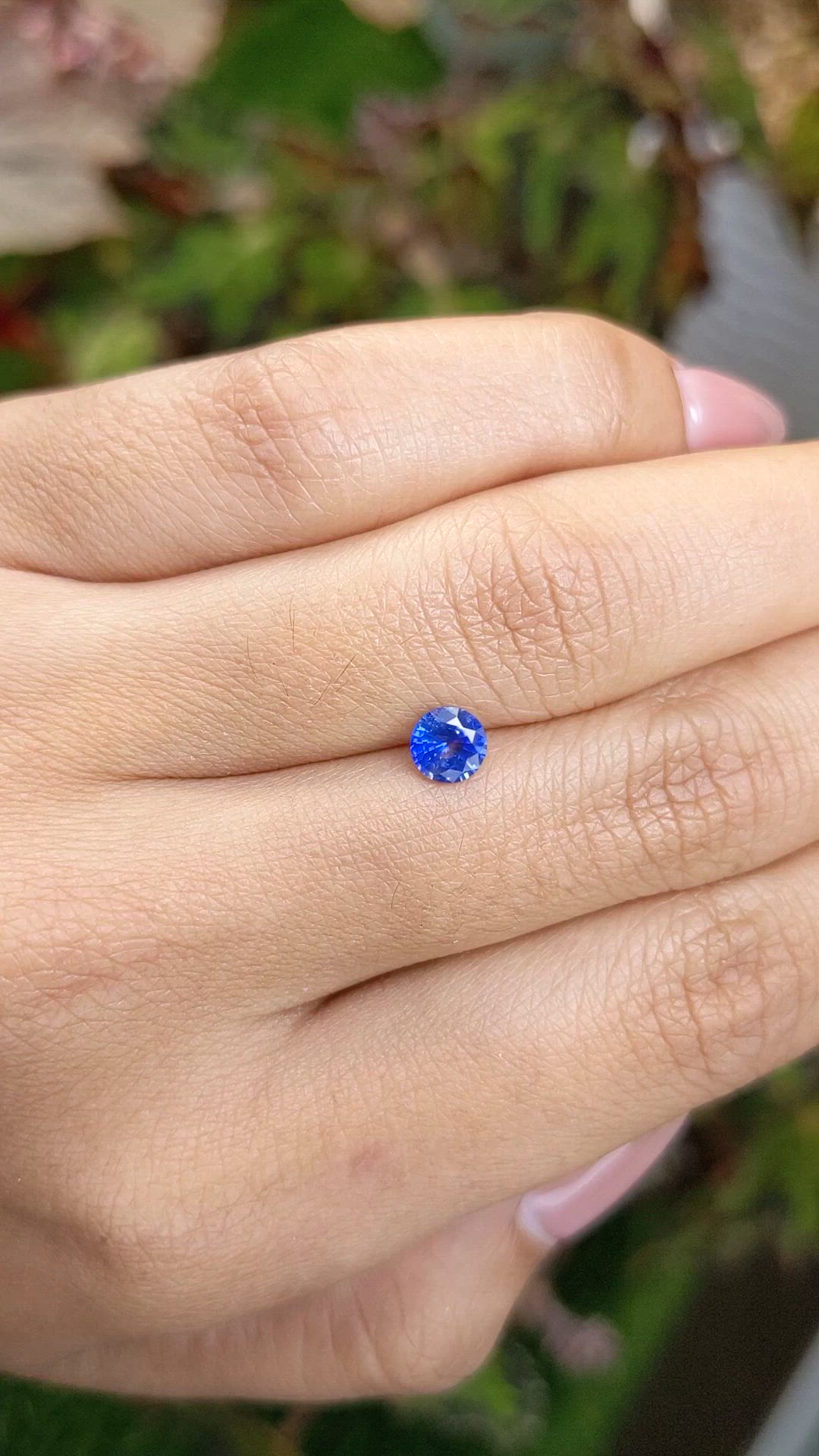 0.61 Ct. Blue Sapphire from Ceylon (Sri Lanka) Size Video