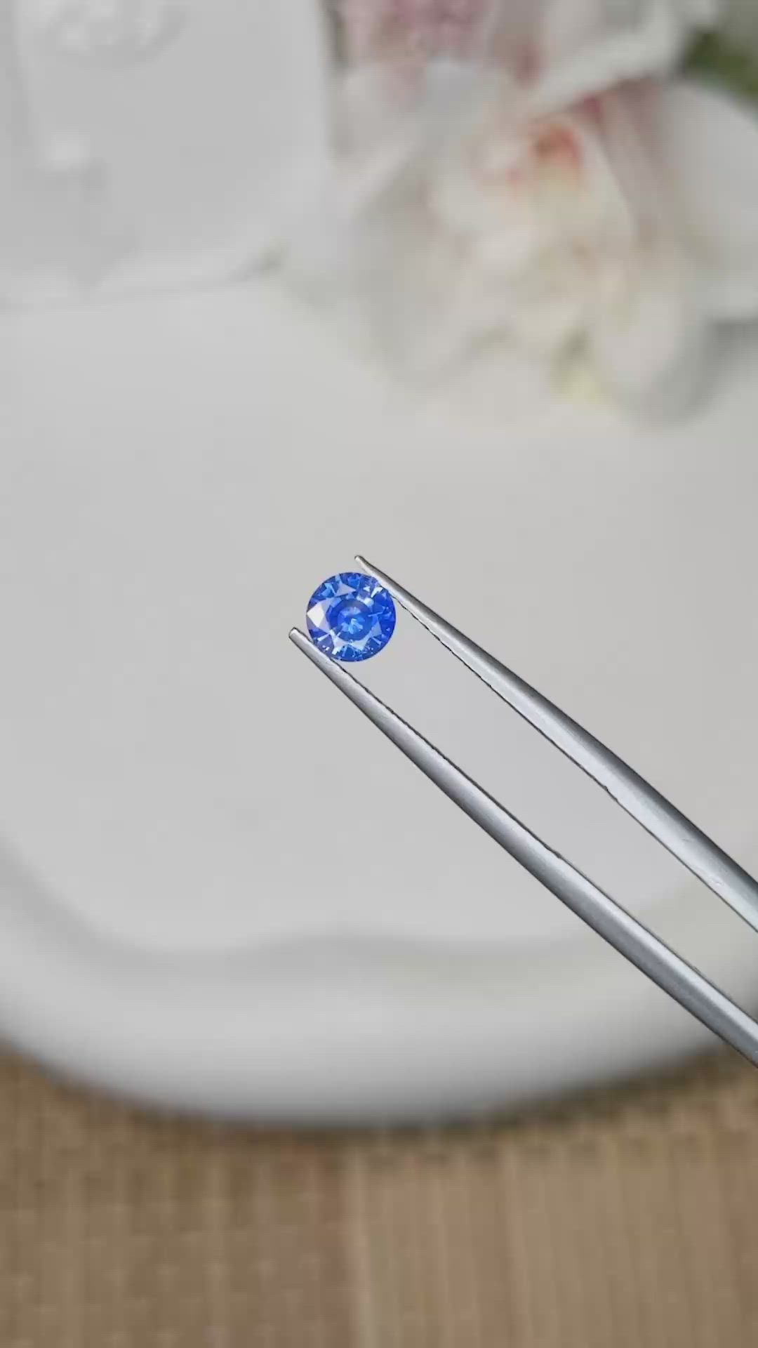 0.61 Ct. Blue Sapphire from Ceylon (Sri Lanka) Size Video