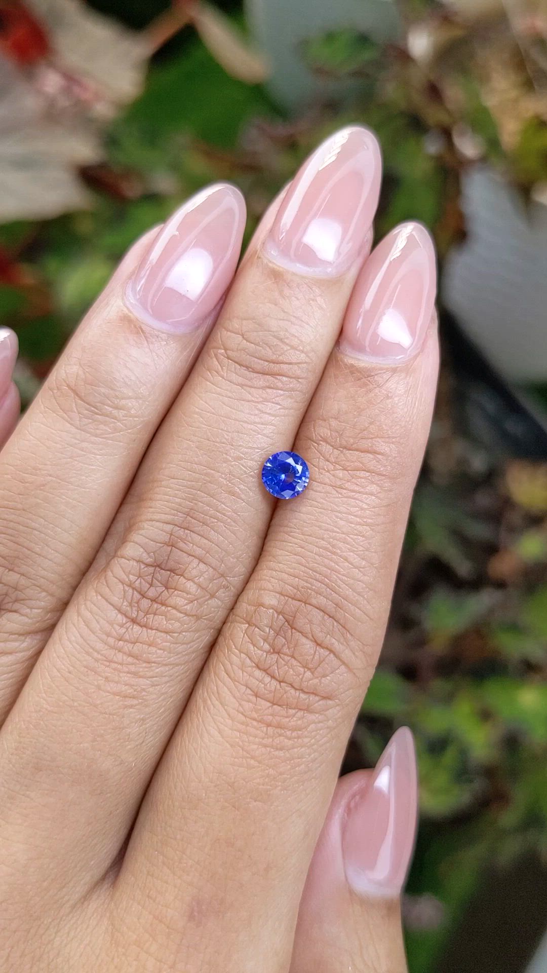 0.61 Ct. Blue Sapphire from Ceylon (Sri Lanka) Size Video