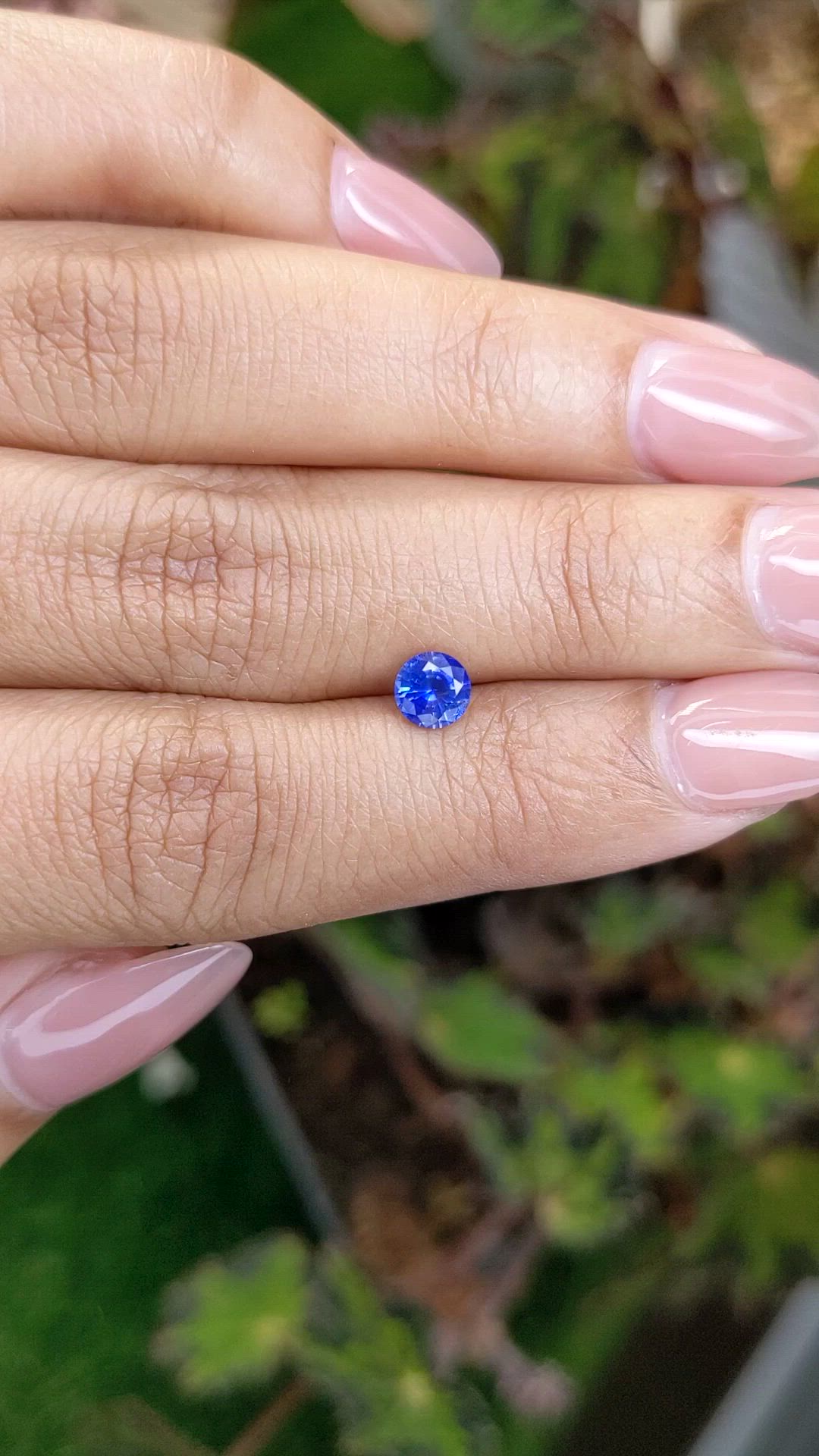 0.61 Ct. Blue Sapphire from Ceylon (Sri Lanka) Size Video