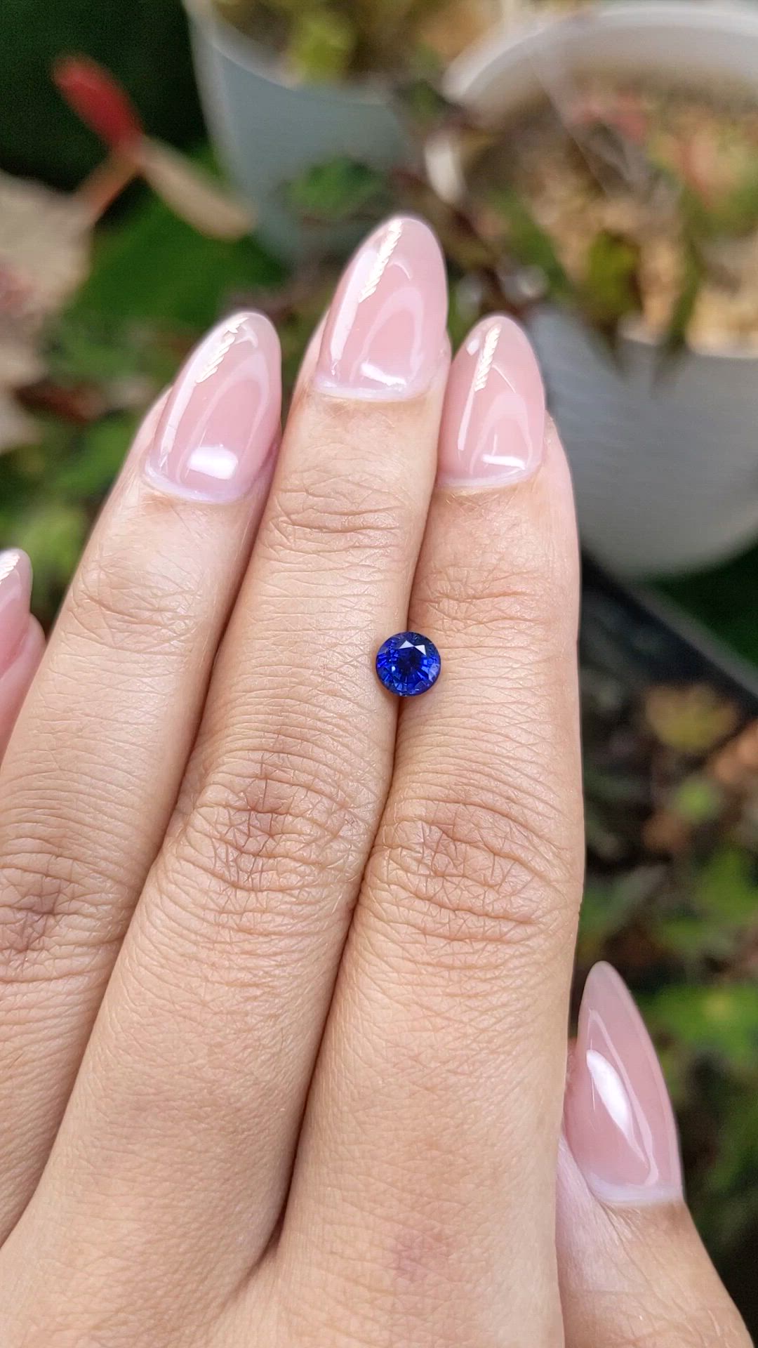 0.76 Ct. Blue Sapphire from Ceylon (Sri Lanka) Size Video