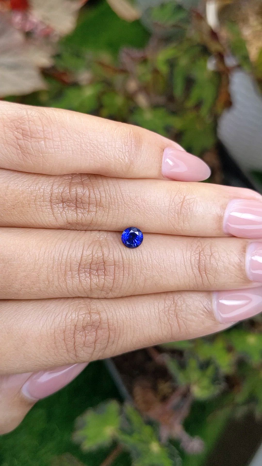 0.76 Ct. Blue Sapphire from Ceylon (Sri Lanka) Size Video