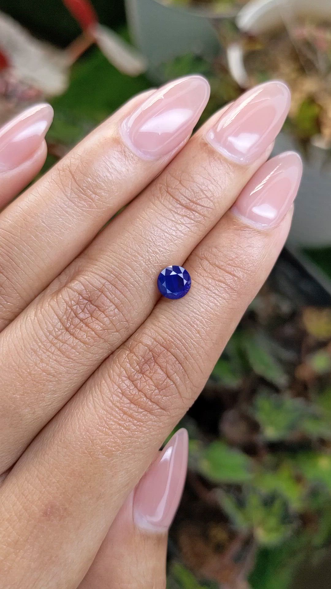 0.96 Ct. Blue Sapphire from Ceylon (Sri Lanka) Size Video