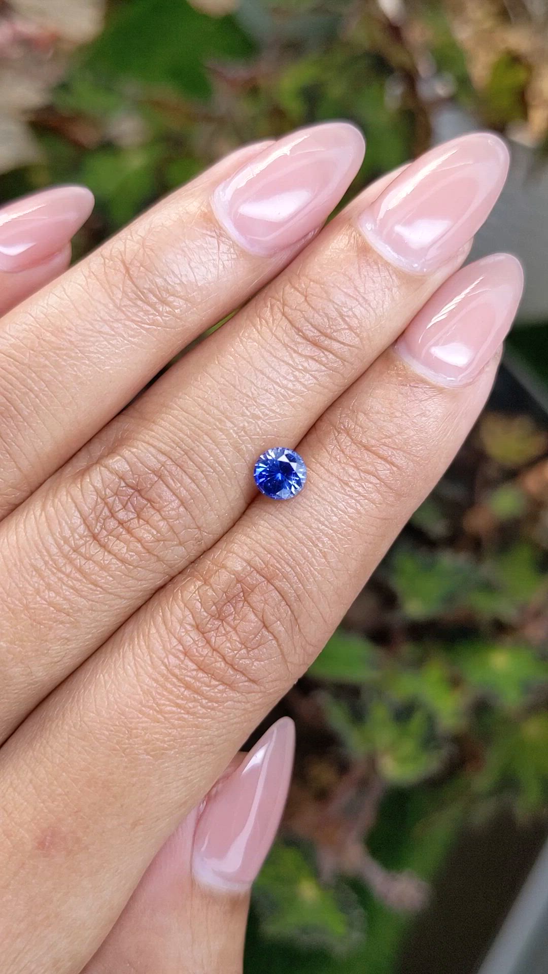 0.74 Ct. Blue Sapphire from Ceylon (Sri Lanka) Size Video